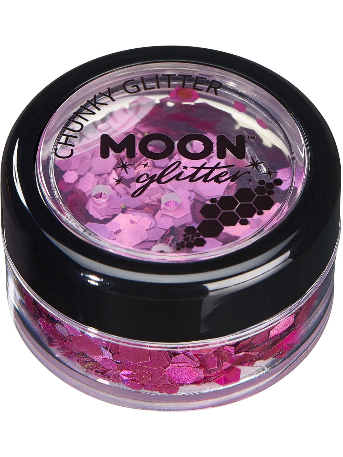 Smiffys Moon Glitter Holographic Chunky Glitter, Pink CD für Unisex