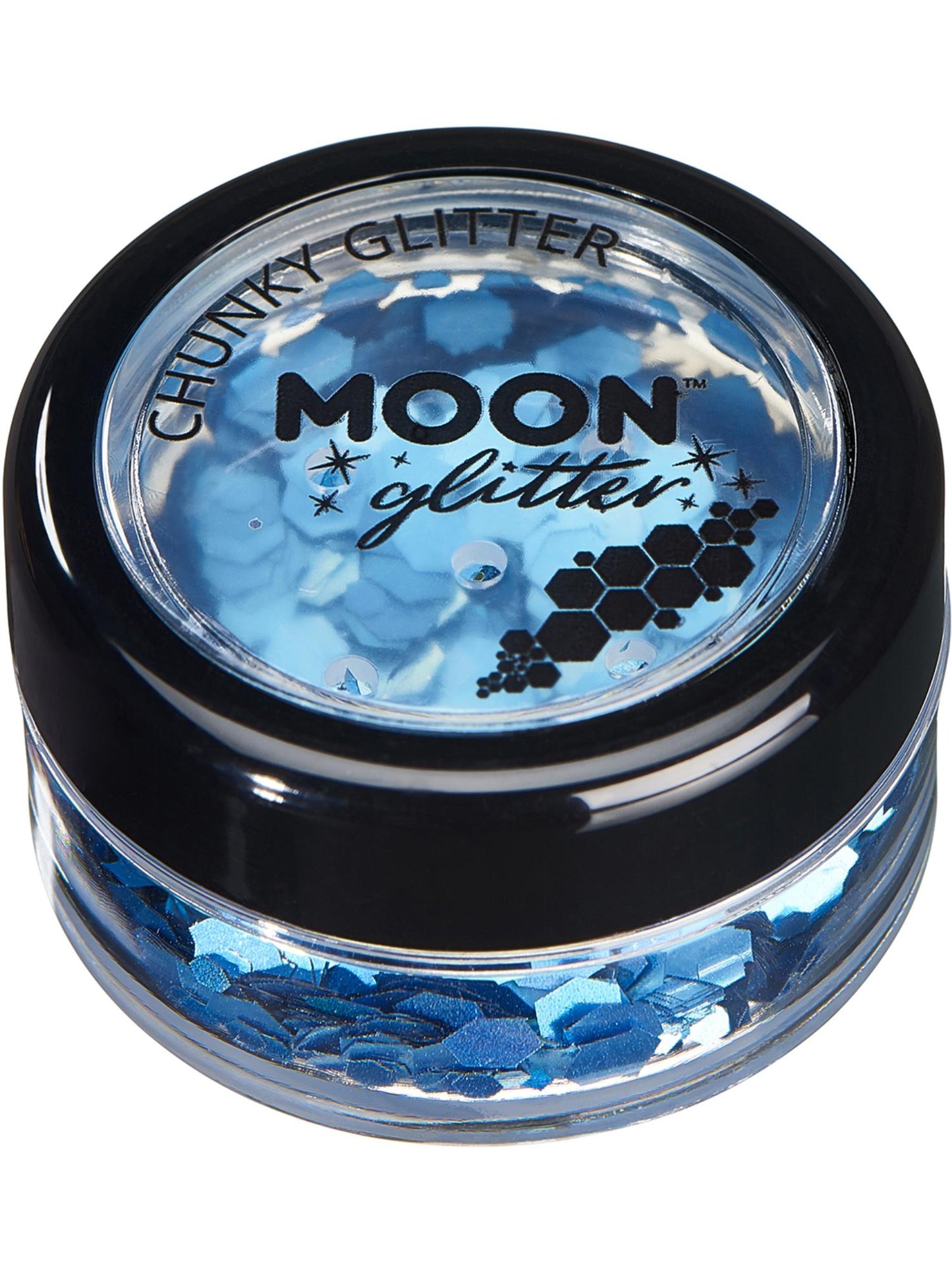 Smiffys Moon Glitter Holographic Chunky Glitter, Blue CD für Unisex