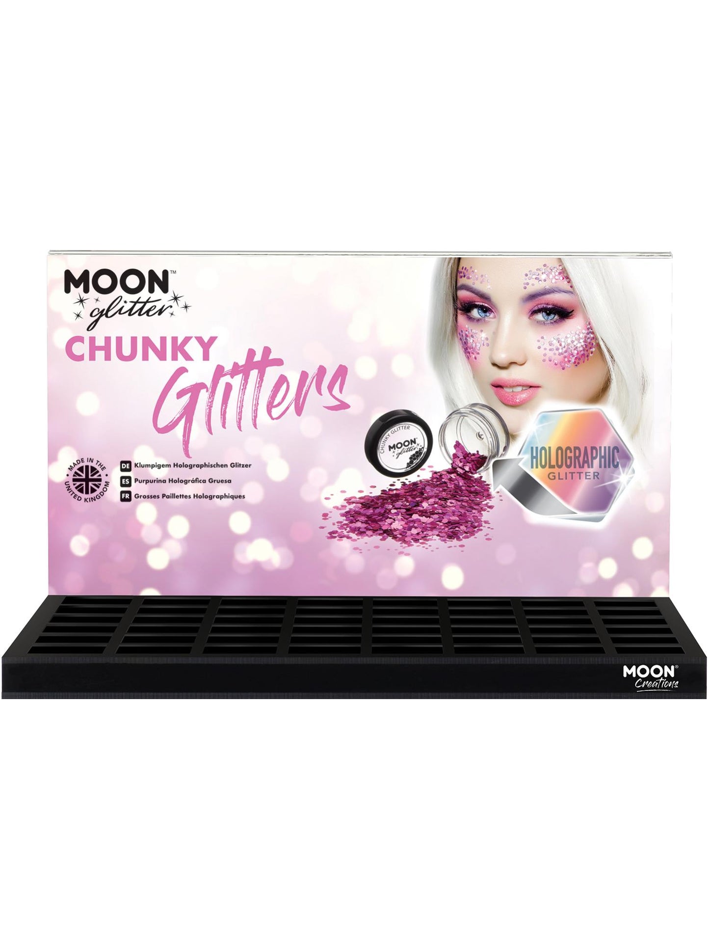 Smiffys Moon Glitter Holographic Chunky Glitter, SF für Unisex