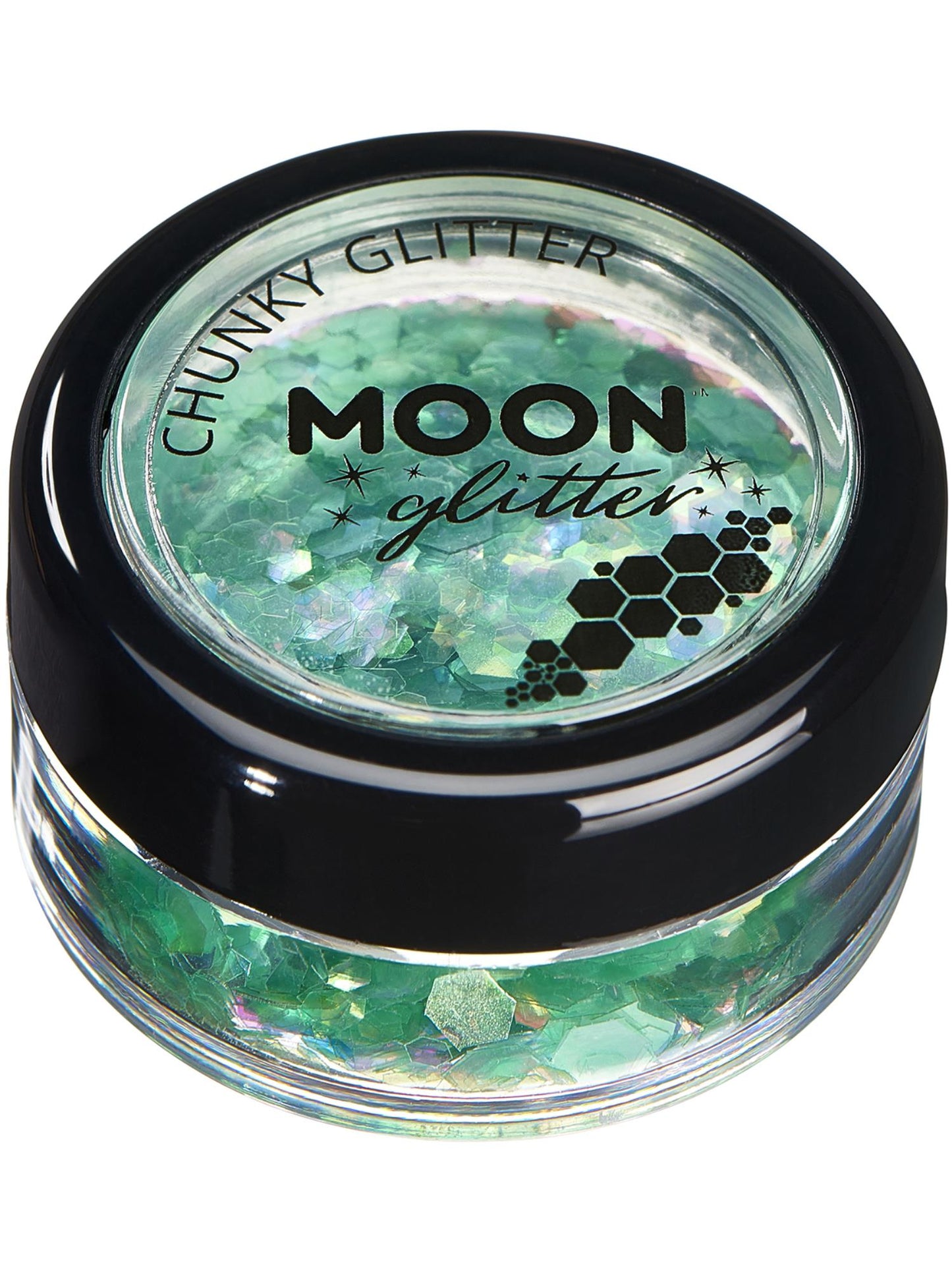 Smiffys Moon Glitter Iridescent Chunky Glitter, Green CD für Unisex