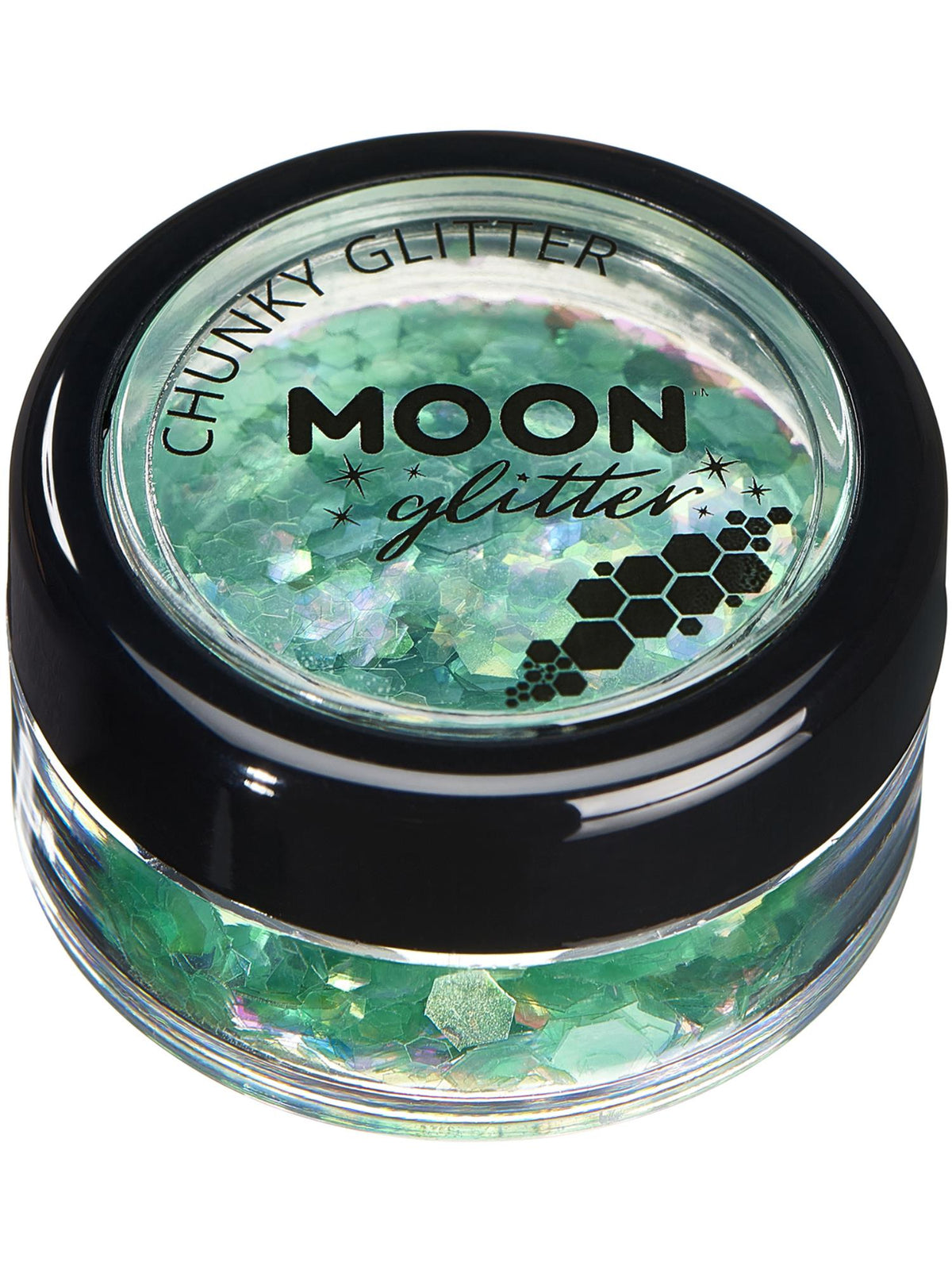 Smiffys Moon Glitter Green irisierender Chunky Glitter 3 g