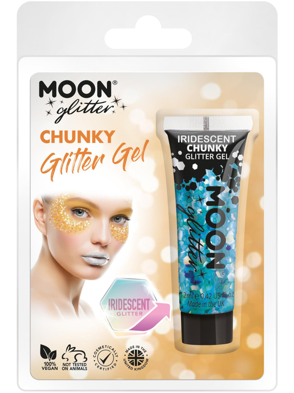 Smiffys Moon Glitter Iridescent Chunky Glitter Gel CD für Unisex