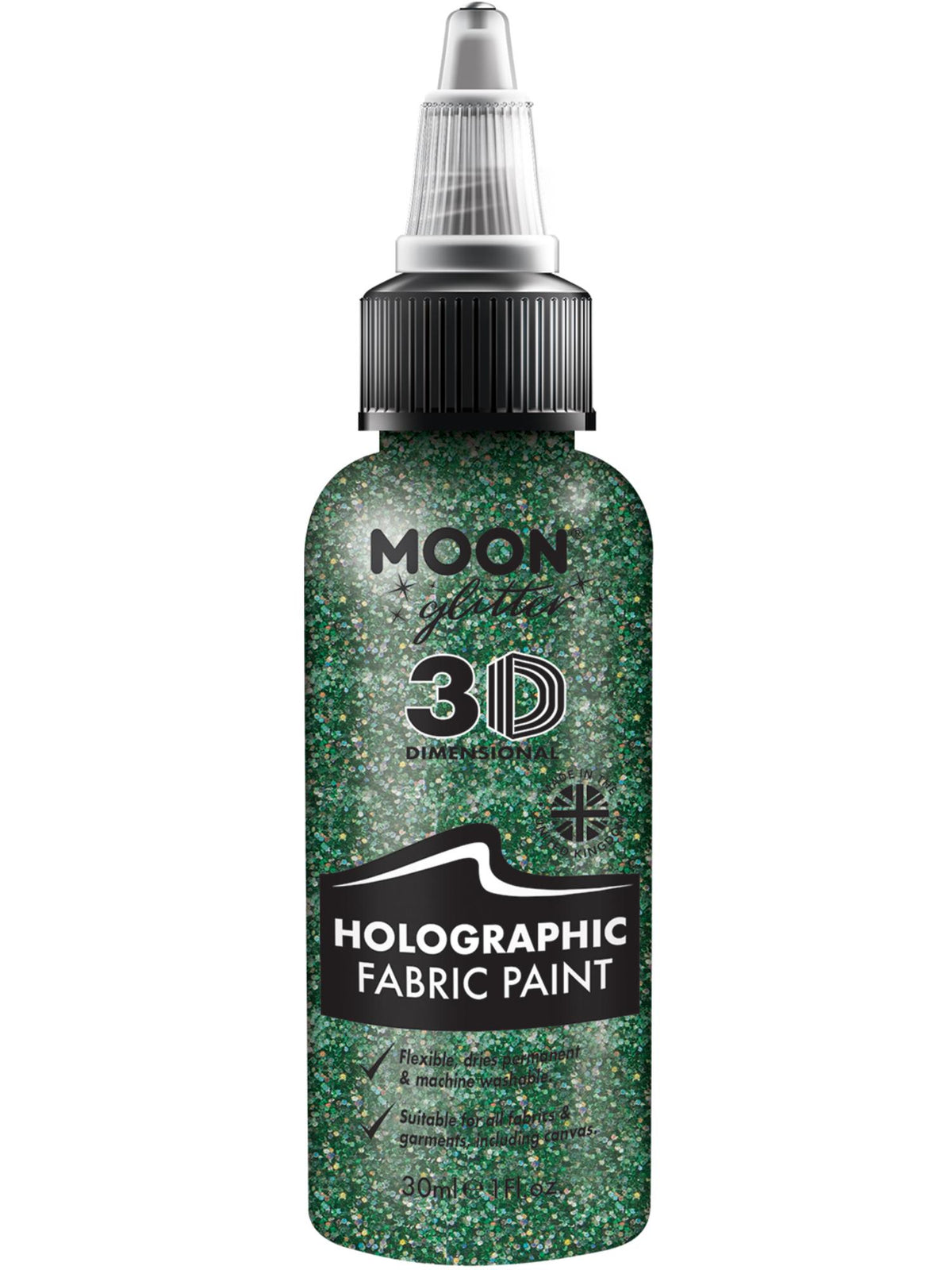 Smiffys Moon Glitter Holographic Glitter Fabric Paint CD für Unisex