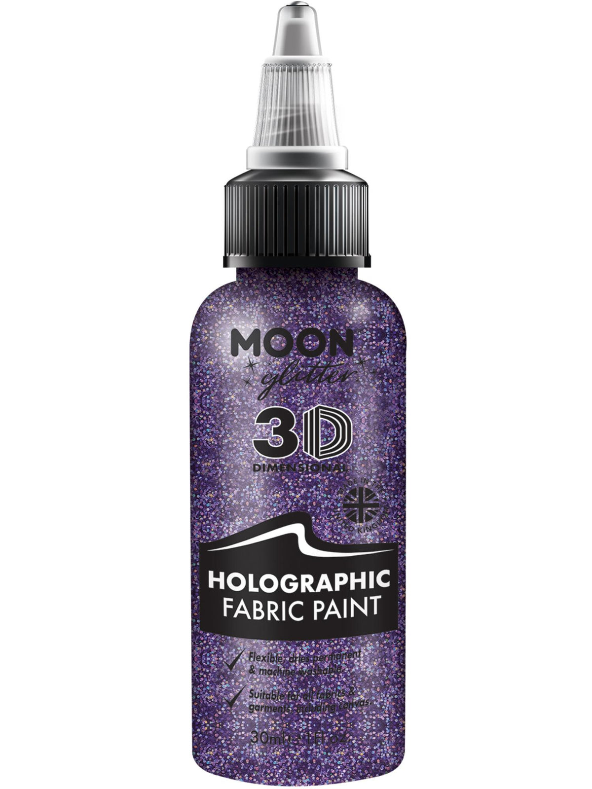 Smiffys Moon Glitter Holographic Glitter Fabric Paint CD für Unisex