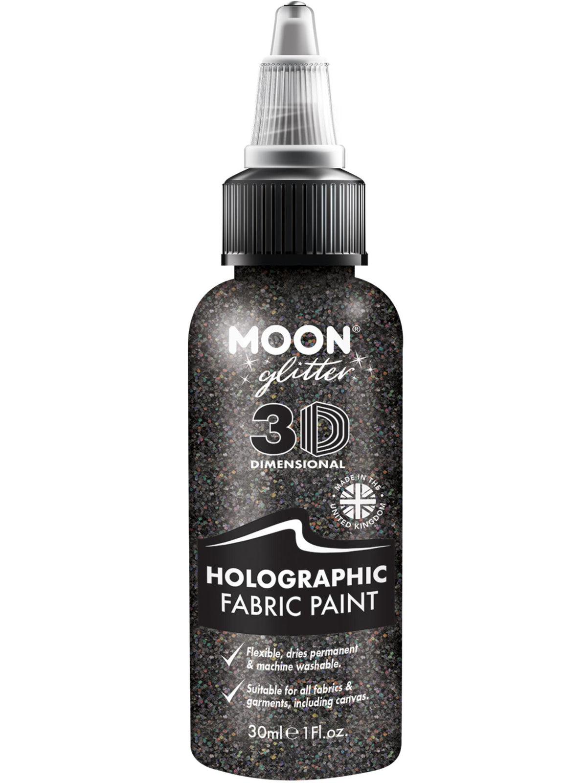 Smiffys Moon Glitter Holographic Glitter Fabric Paint CD für Unisex
