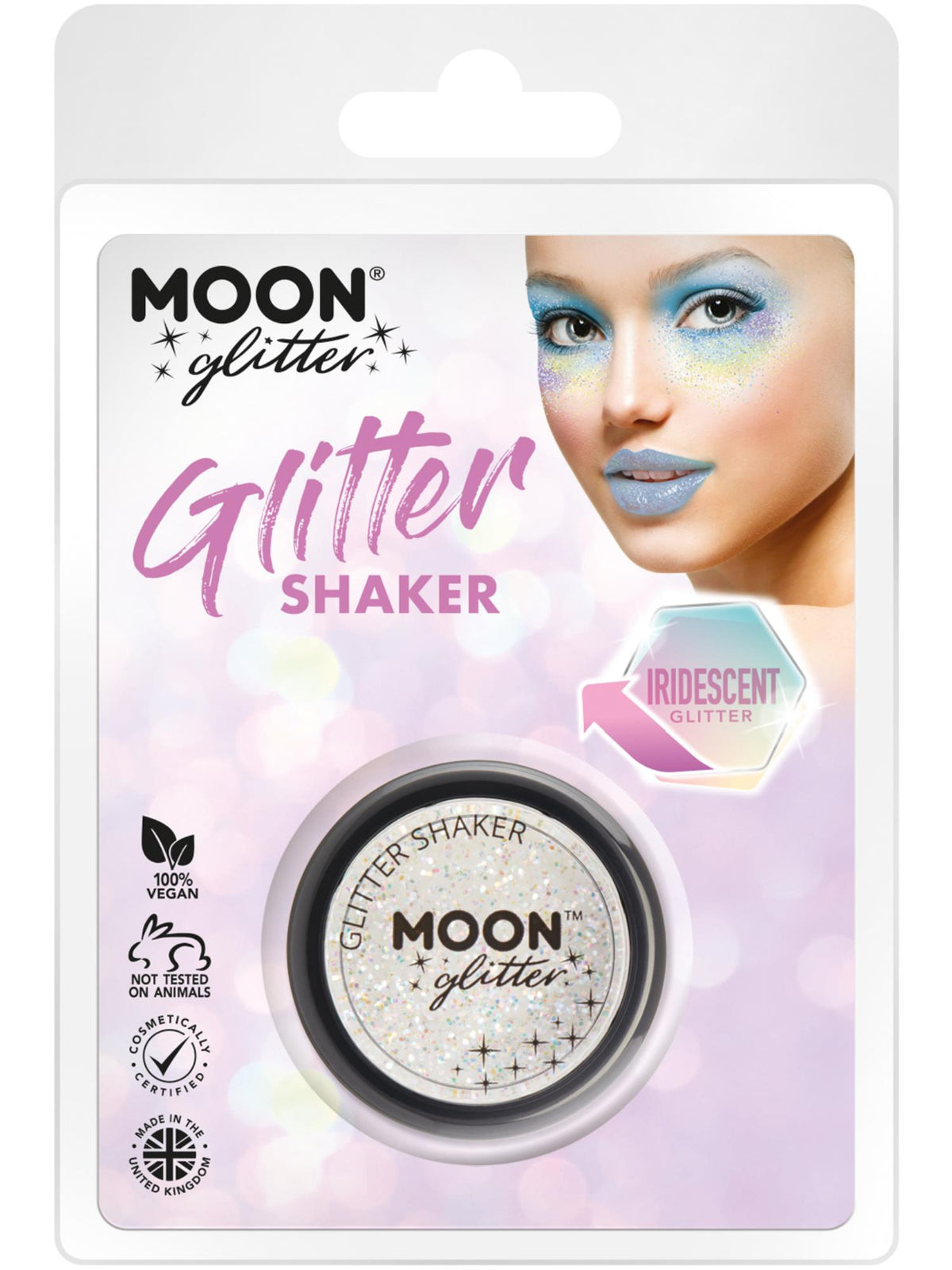 Smiffys Moon Glitter Iridescent Glitter Shakers, White CD für Unisex