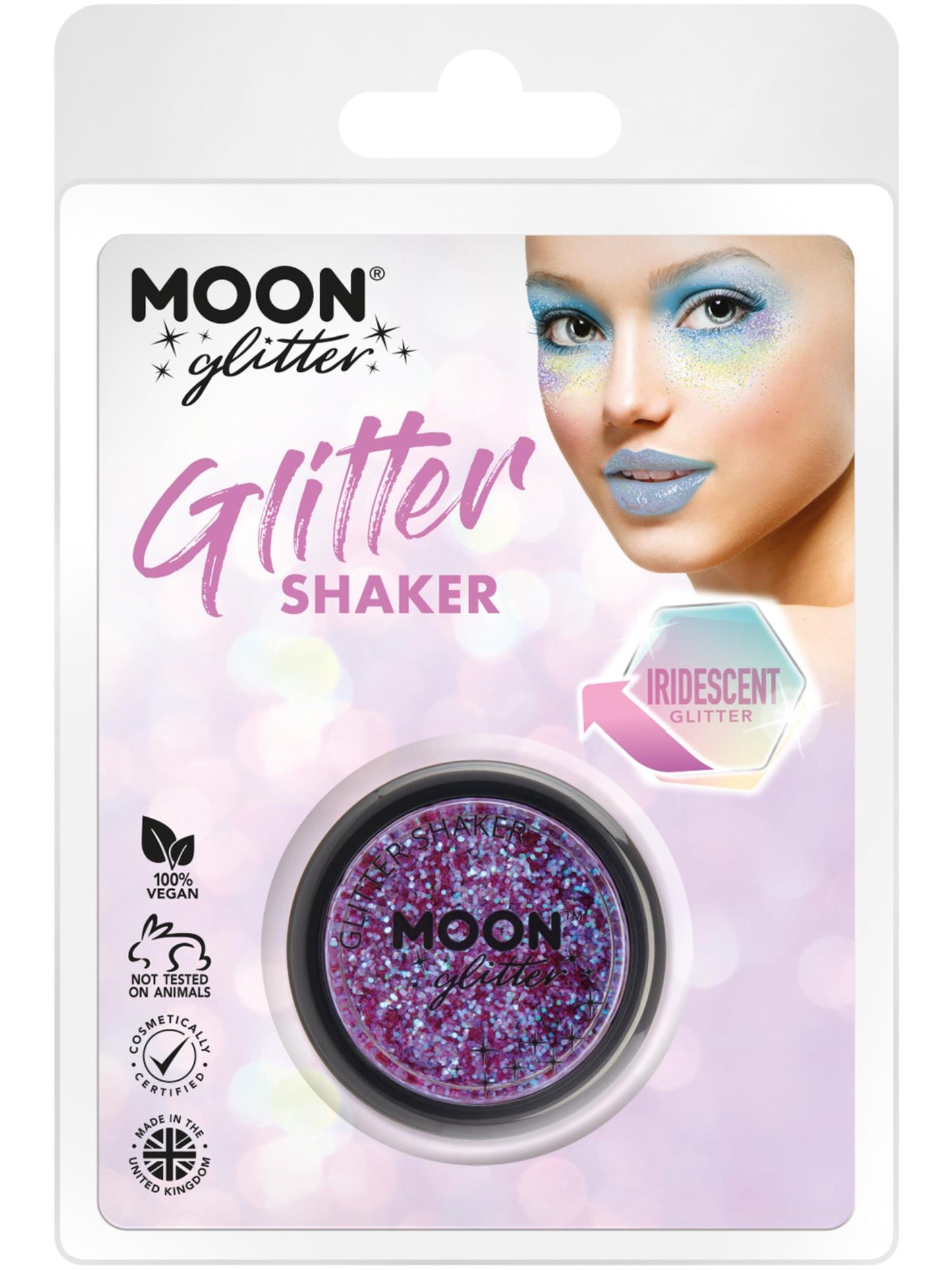 Smiffys Moon Glitter iridescent Glitter Shakers, Purple CD für Unisex