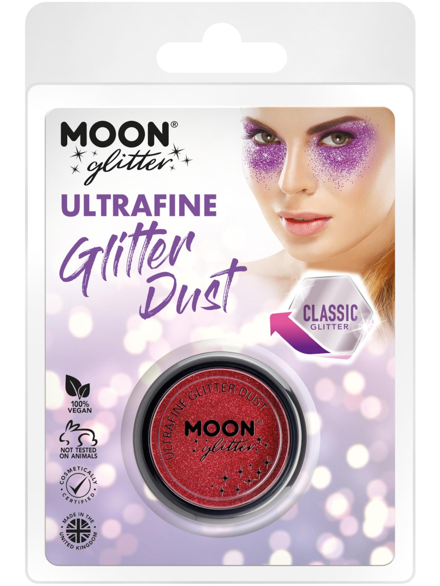 Smiffys Moon Glitter Classic Ultrafine Glitter Dust, Red CD für Unisex