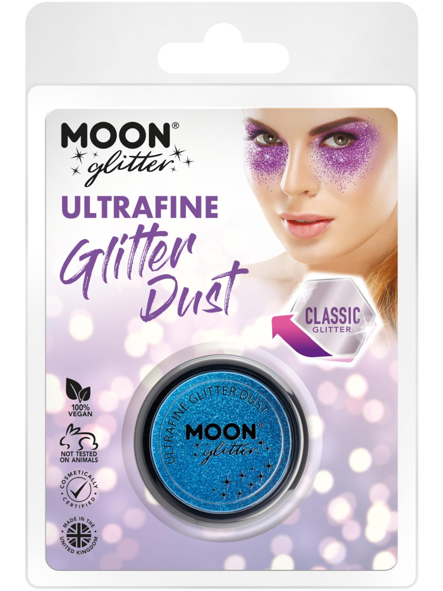 Smiffys Moon Glitter Classic Ultrafine Glitter Dust Blau 5 g