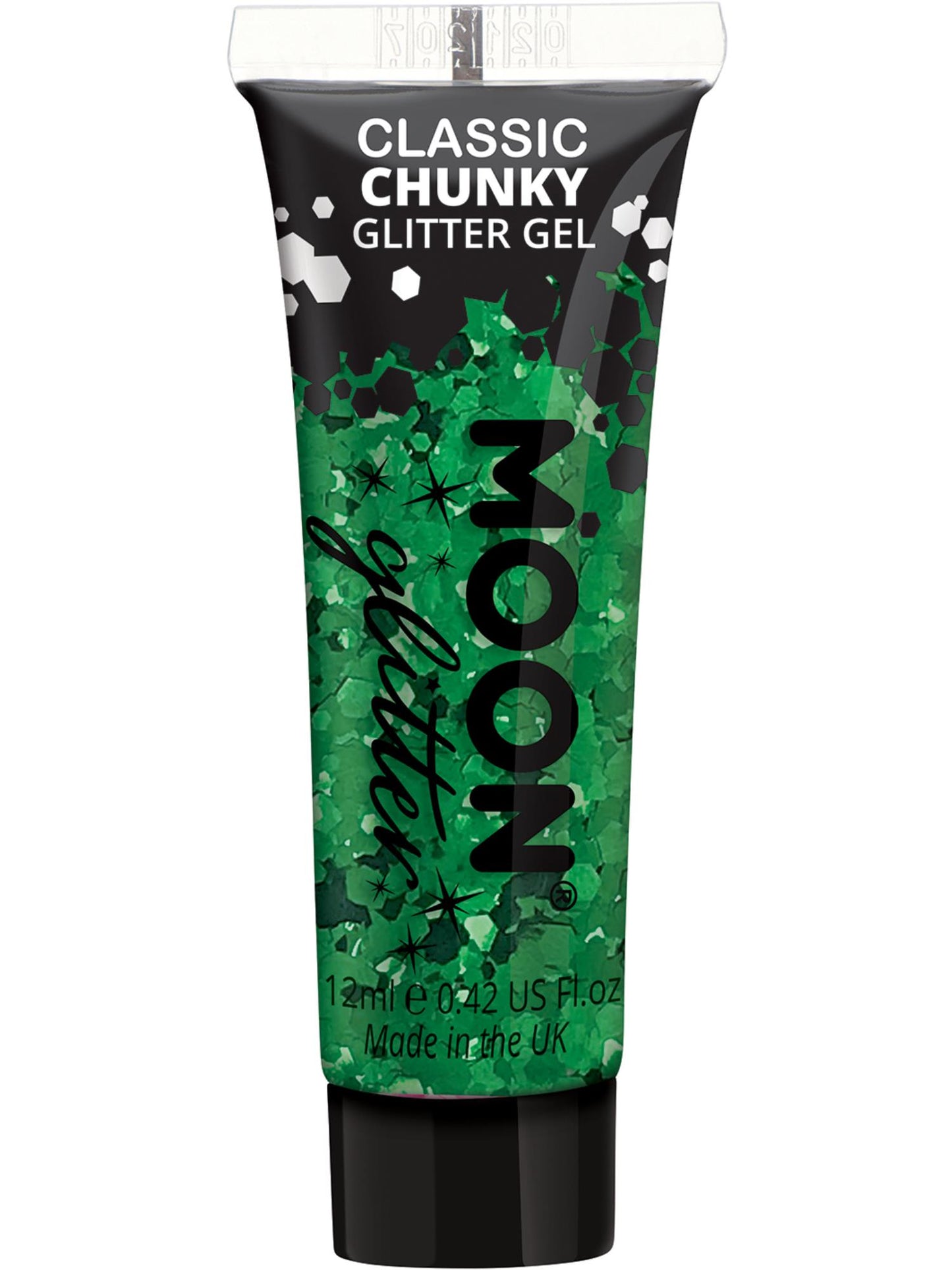 Smiffys Moon Glitter Classic Chunky Glitter Gel Green 12 ml