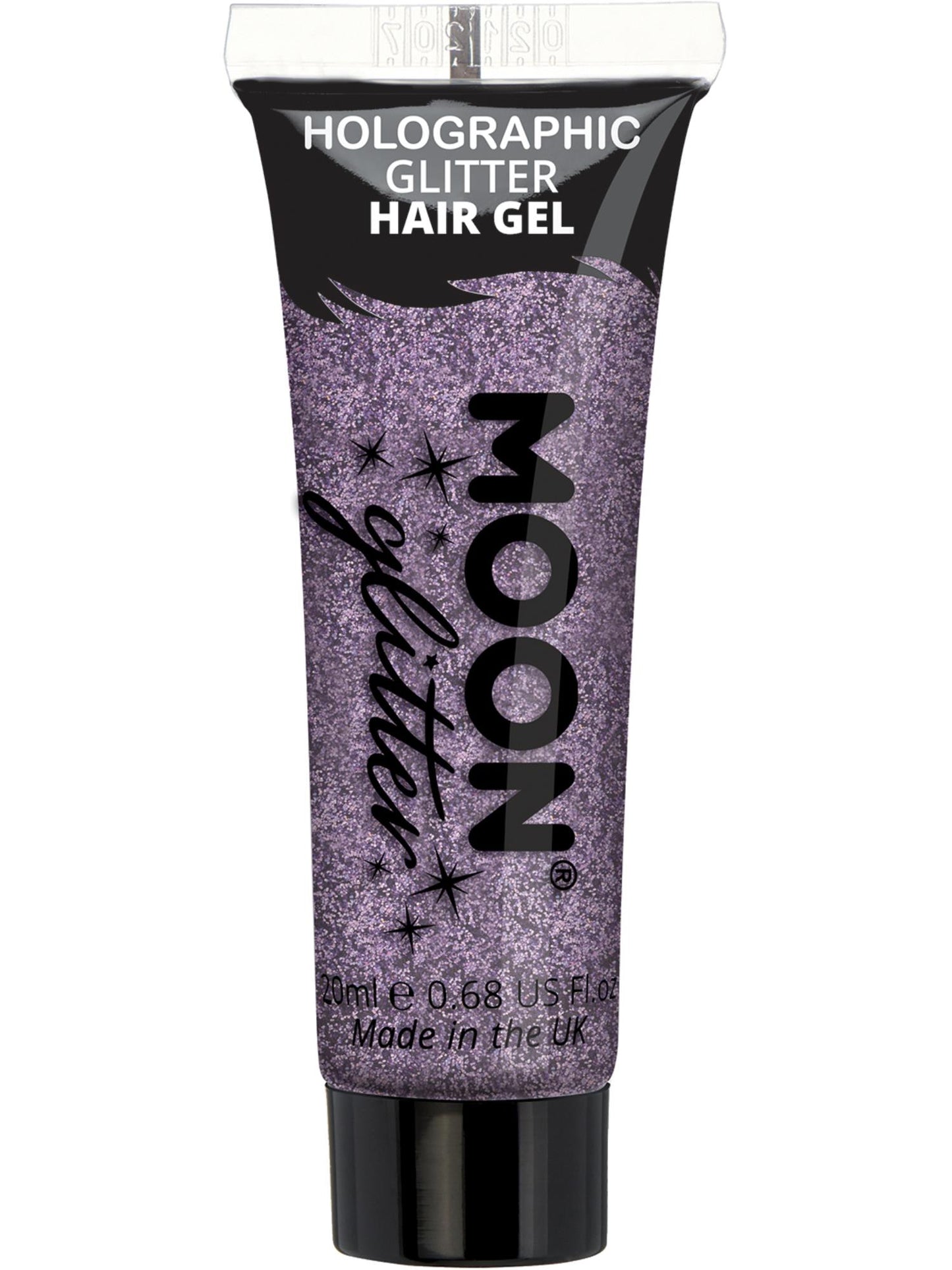 Smiffys Moon Glitter Holographic Glitter Hair Gel, Purple CD für Unisex