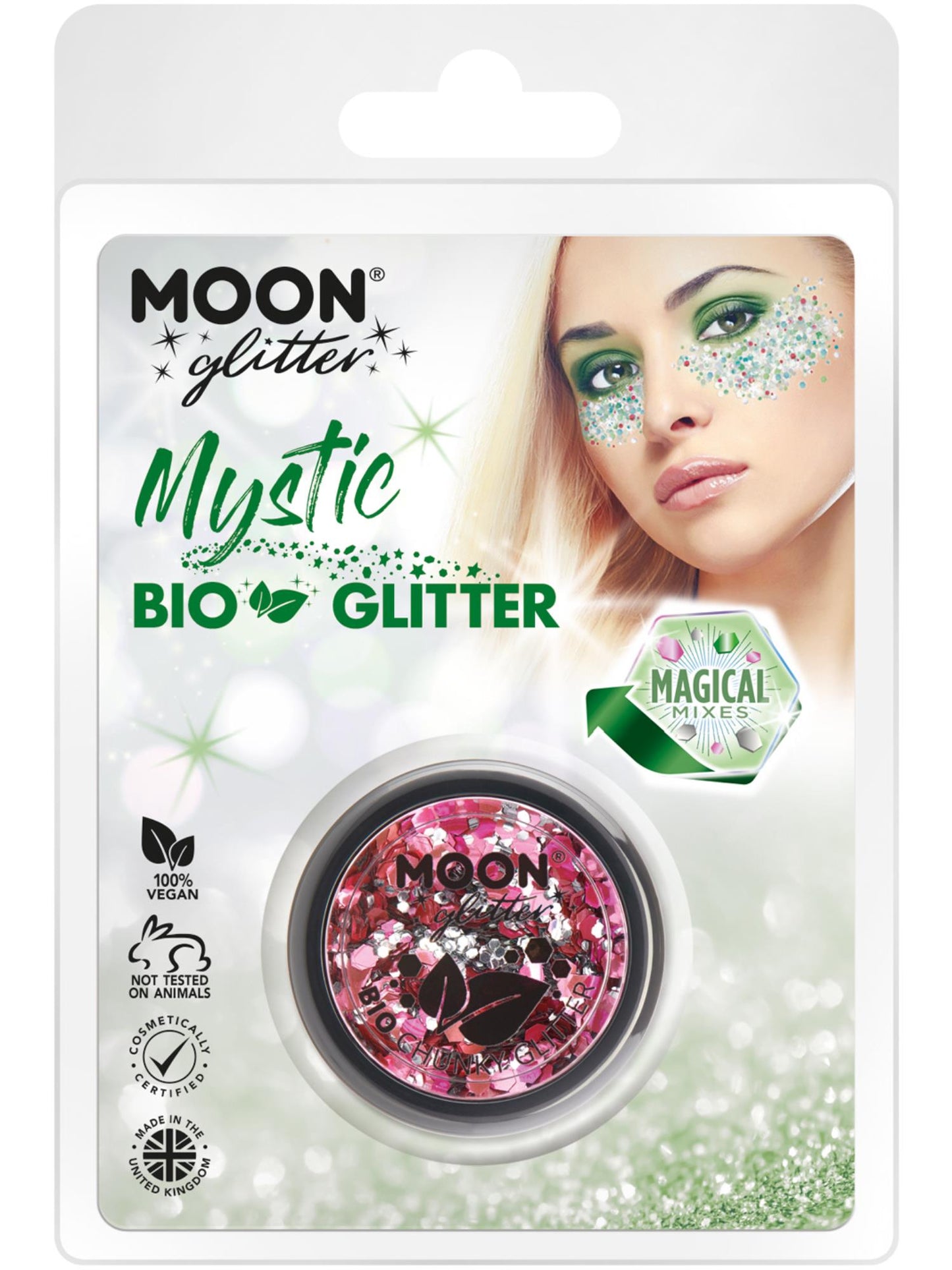 Smiffys Moon Glitter Mystic Bio Chunky Glitter, Clamshell CD für Unisex