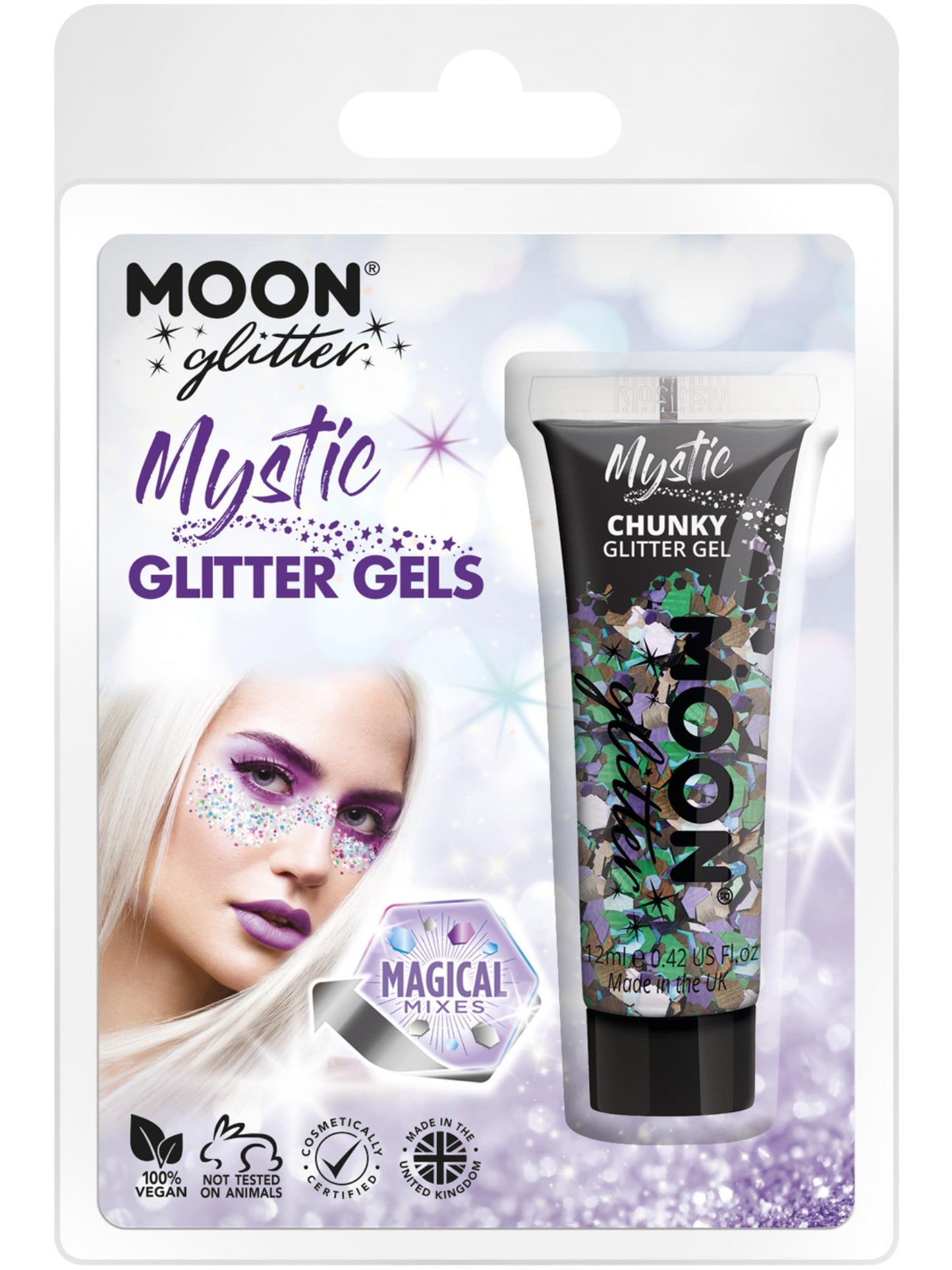 Smiffys Moon Glitter Mystic Chunky Glitter Gel, Clamshell CD für Unisex