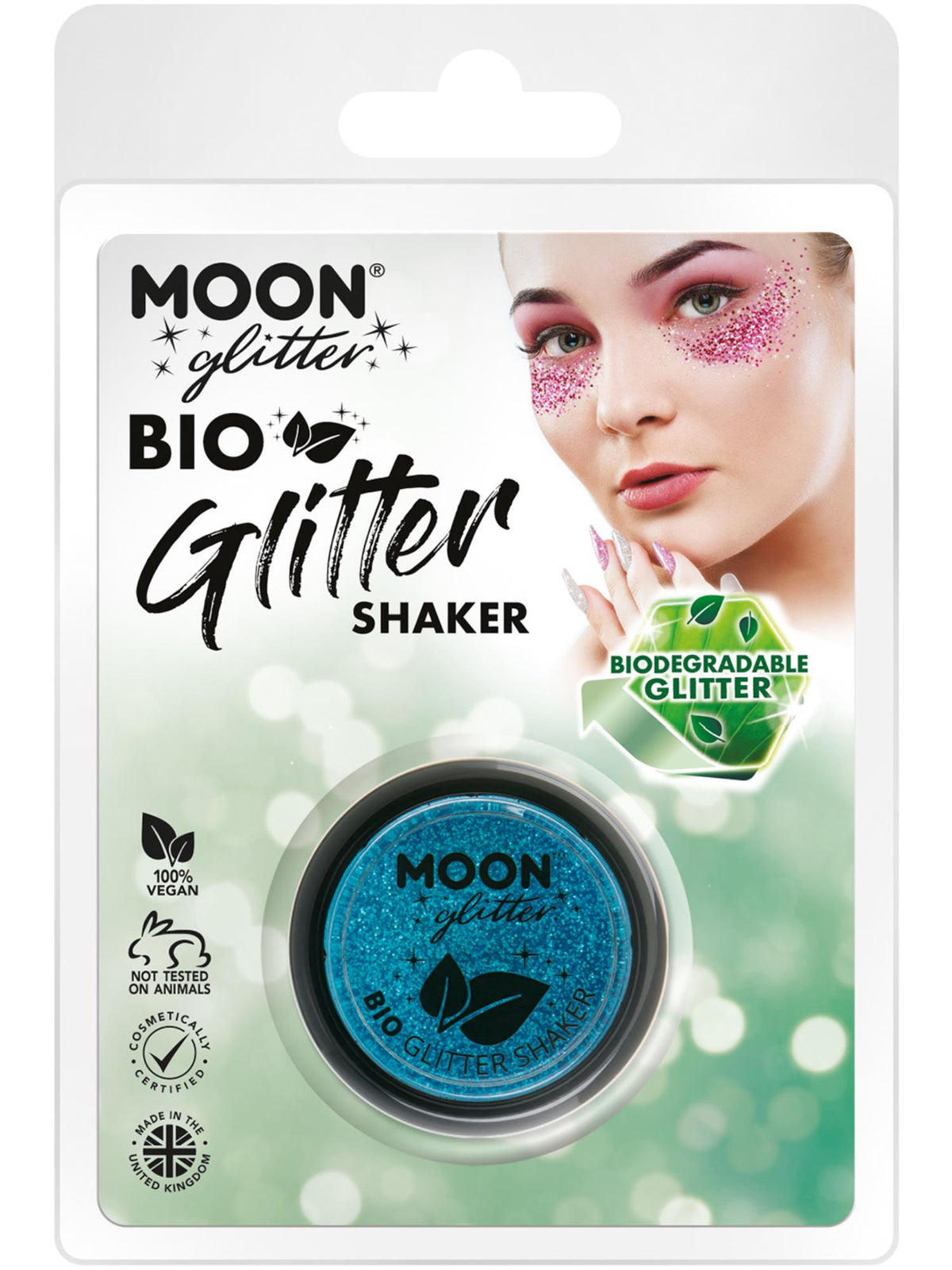 Smiffys Moon Glitter Bio Glitter Shakers, Blue CD für Unisex