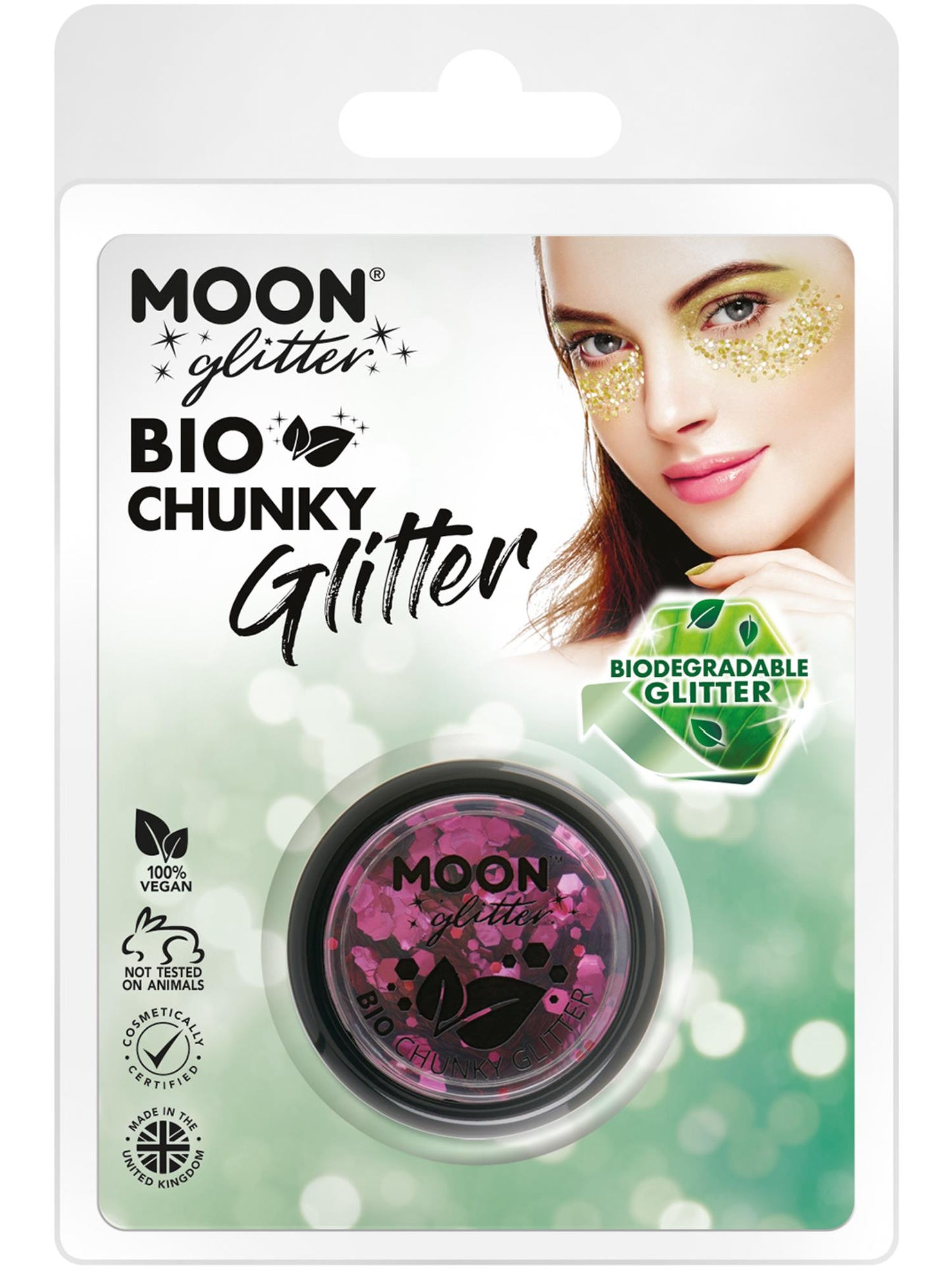 Smiffys Moon Glitter Bio Chunky Glitter, Dark Rose CD für Unisex