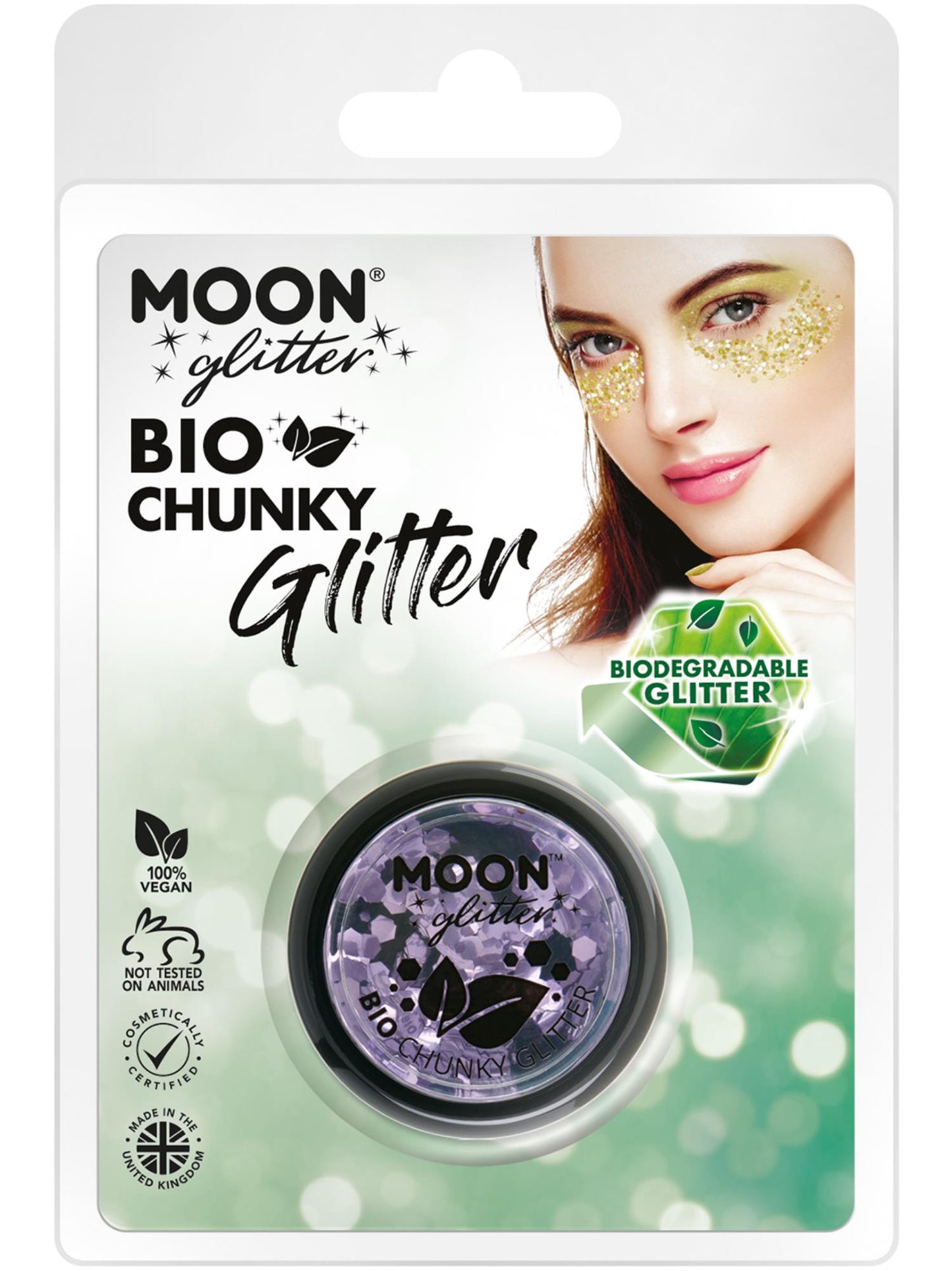 Smiffys Moon Glitter Bio Chunky Glitter, Lavender CD für Unisex