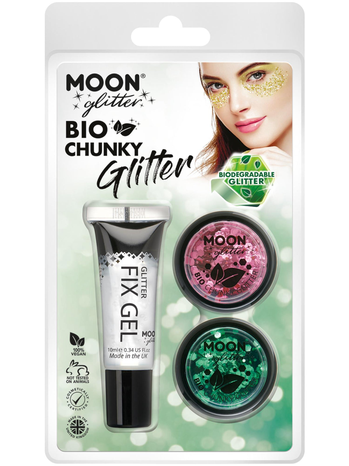 Smiffys Moon Glitter Bio Chunky Glitter, CD für Unisex
