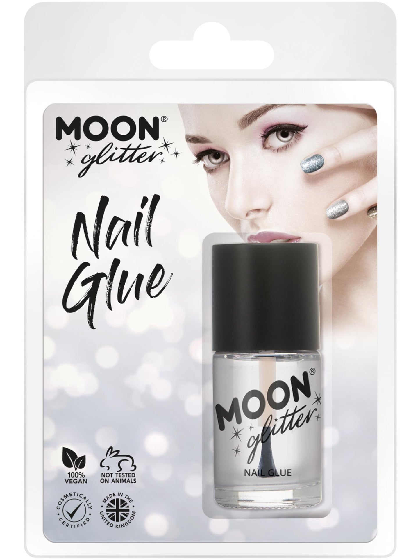 Smiffys Moon Glitter Nail Glue, Clear CD für Unisex