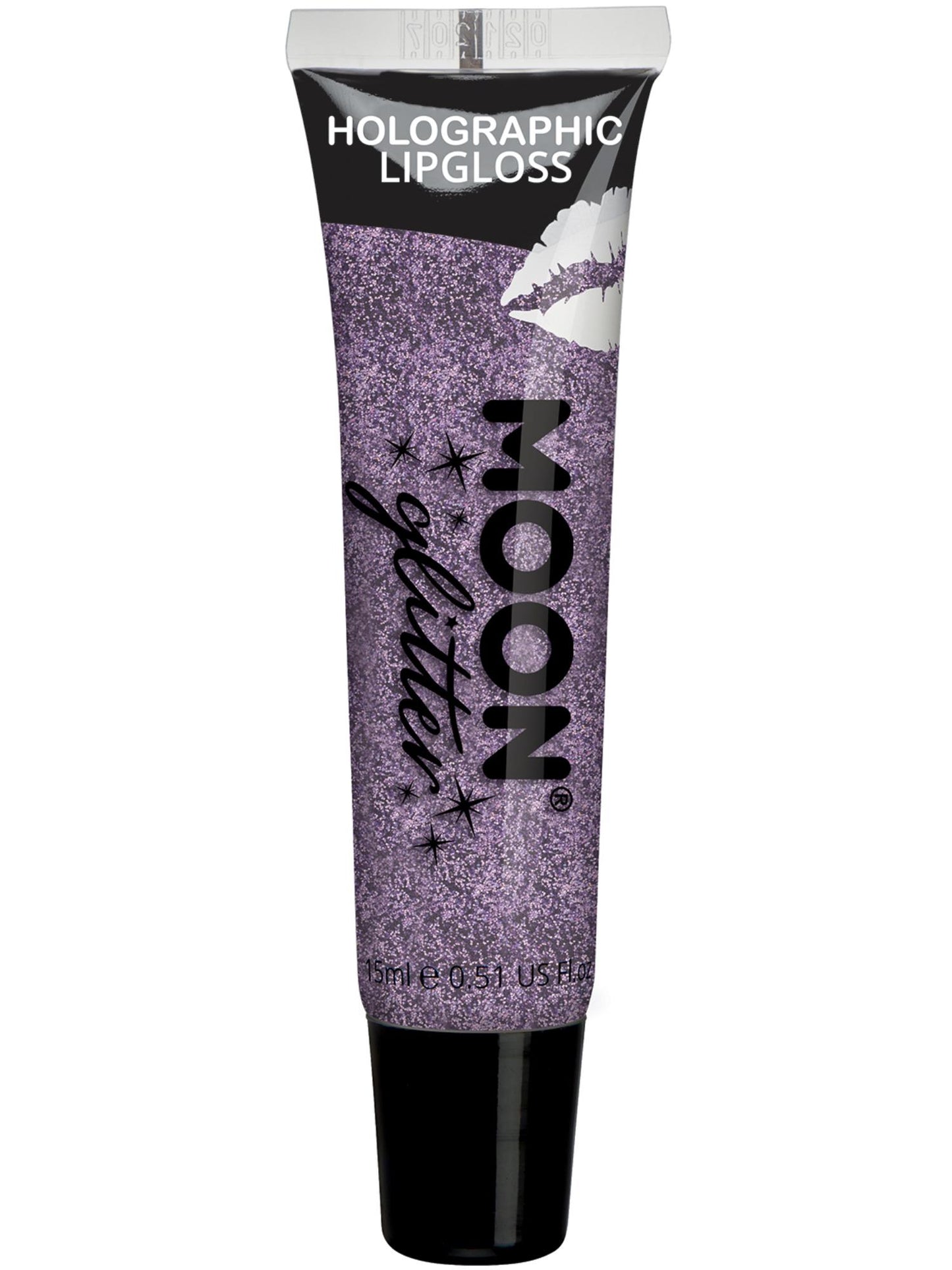 Smiffys Moon Glitter Holographic Glitter Lipgloss, Purple CD für Unisex