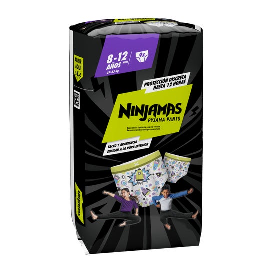 Dodot Ninjamas Pants für Kinder, 8–12 Jahre, 27–43 kg, 9 Stück
