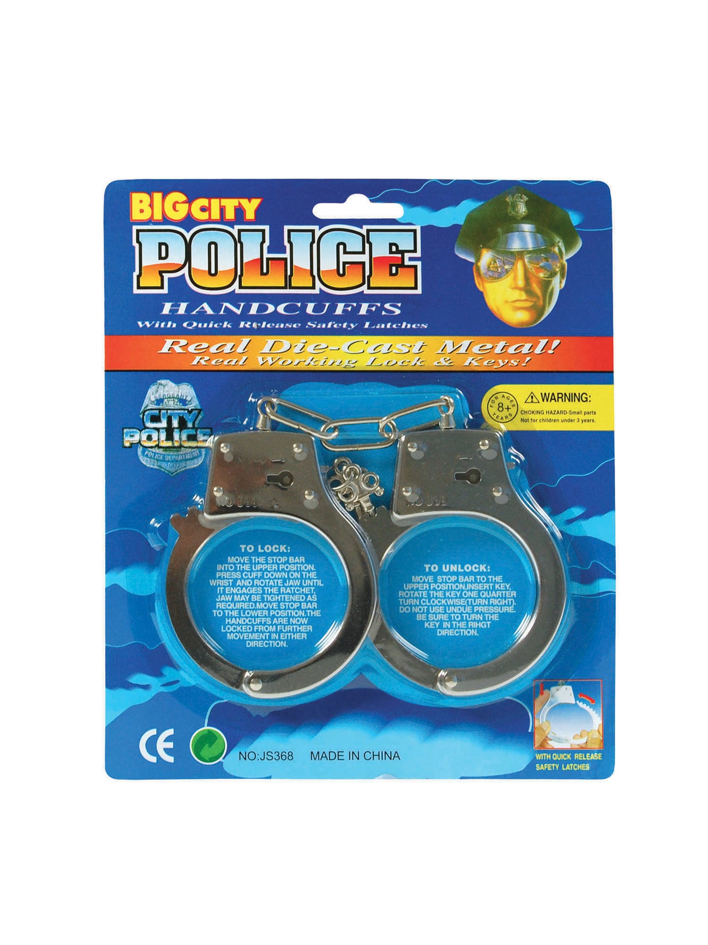 Rubies Rubies Handcuffs-Blister Carded Metal Jokes