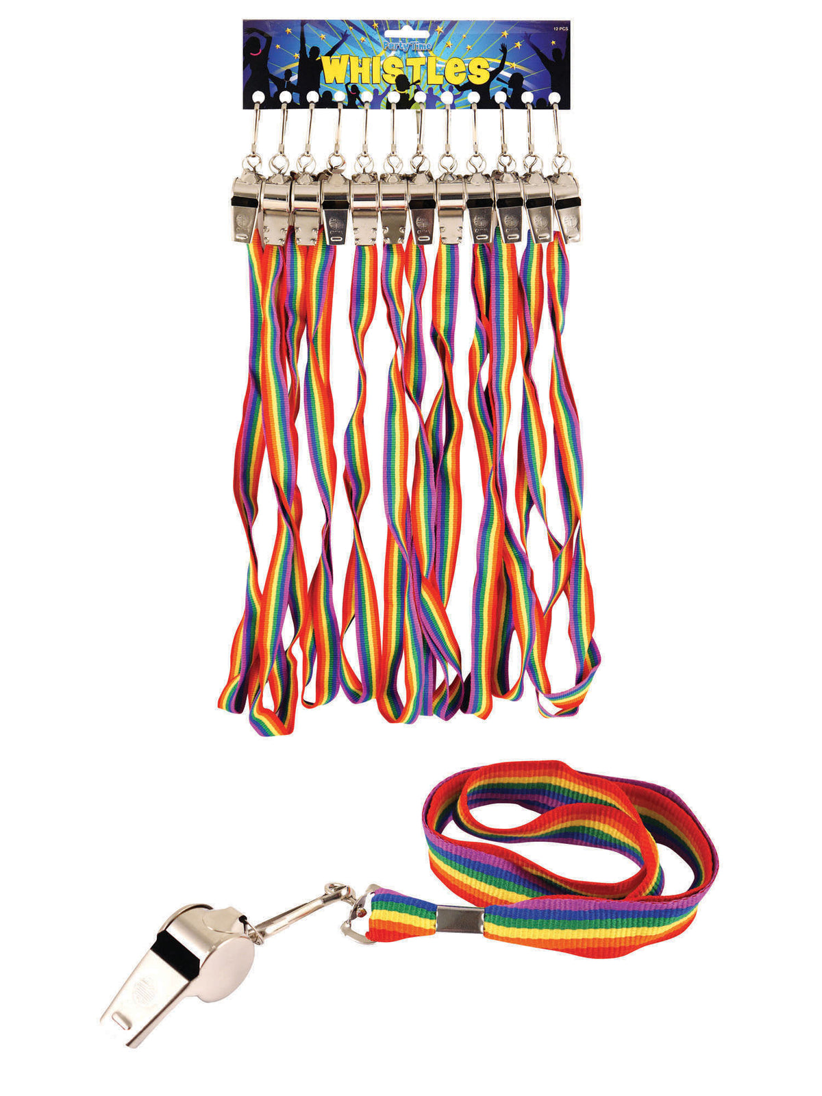 Rubies Rainbow Cord Whistle General Jokes