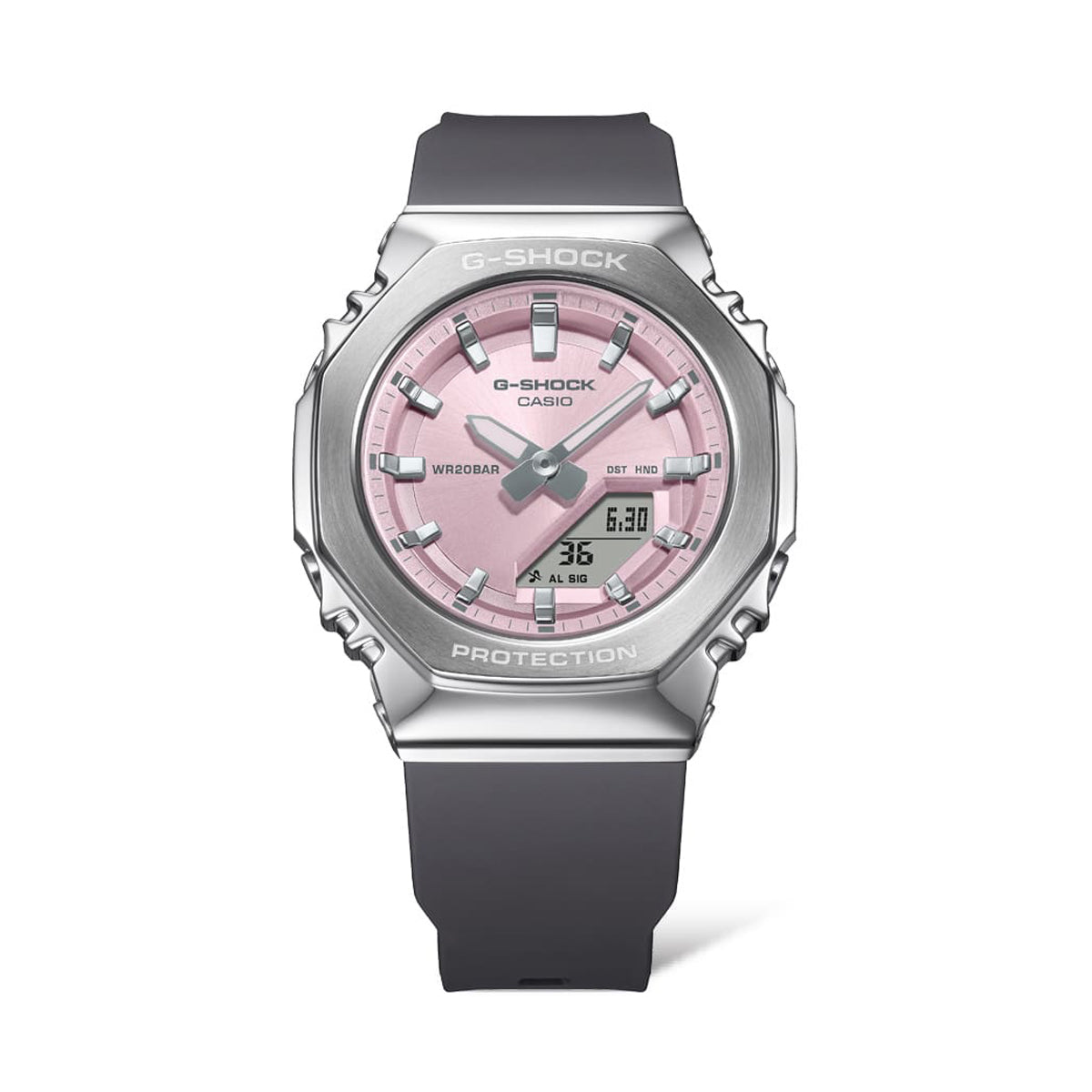 CASIO G-SHOCK MINI OAK G-STEEL PINK GM-S2110-4AER Armbanduhr – Seitenansicht