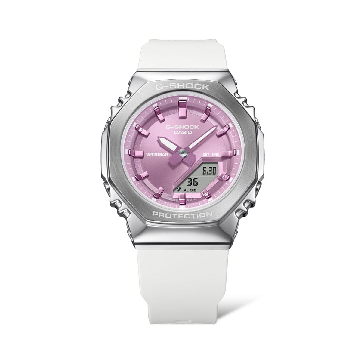 CASIO G-SHOCK MINI OAK G-STEEL GMS2110-7A6ER Pink Armbanduhr – Seitenansicht