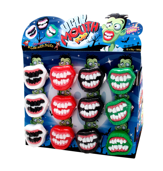 Gruselgebiss Lollipop Lollie in Gebissform 15g