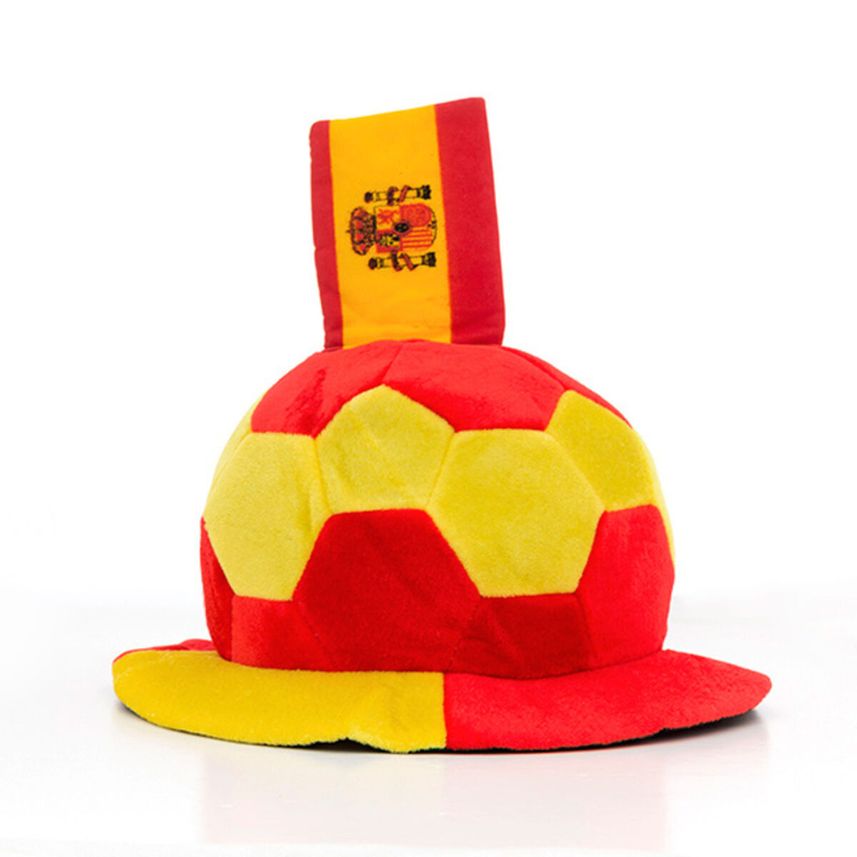 BigBuy Party Fussballhut mit spanischer Flagge – Detailansicht