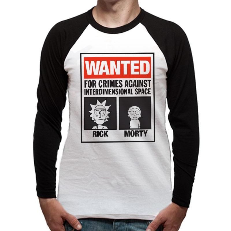 Rubies Rick And Morty Wanted Poster Baseball Shirt T-Shirts für Unisex