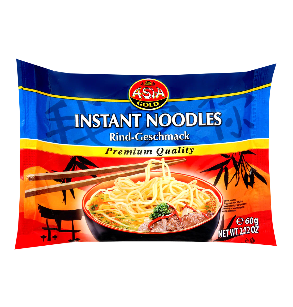 Asia Gold Asia Instant Nudeln mit Rind Beef Geschmack 60g