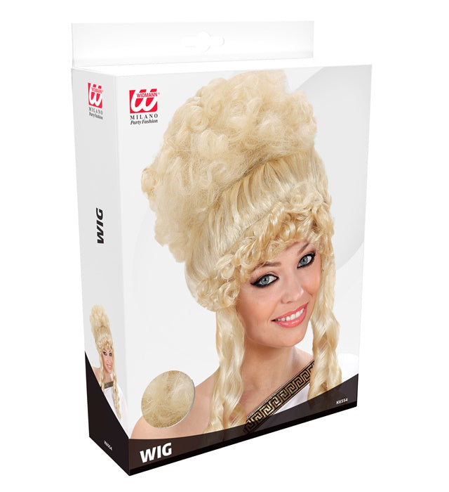 Blonde Perücke Olympische Göttin elegant für Fasnacht und Karneval