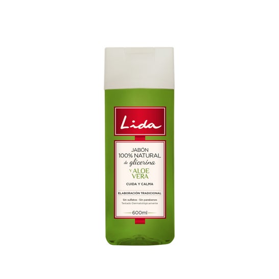Lida Jabón 100 Natural Glicerina Y Aloe Vera 600 ml