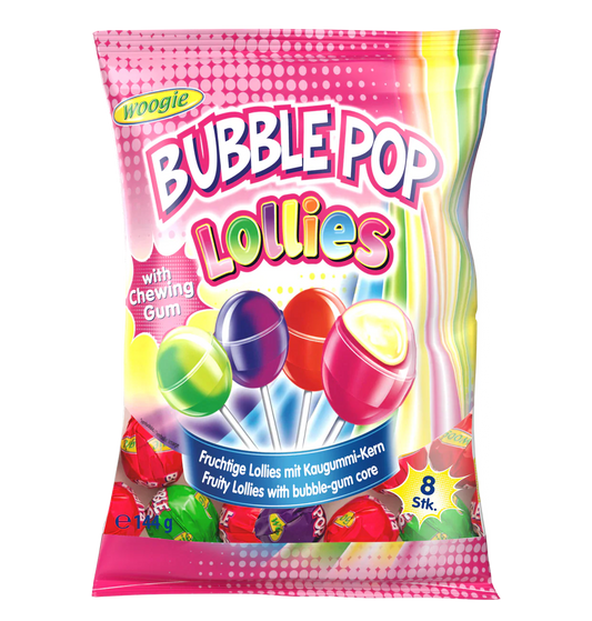 Woogie Lollies Bubble Pop 144g – Produktansicht