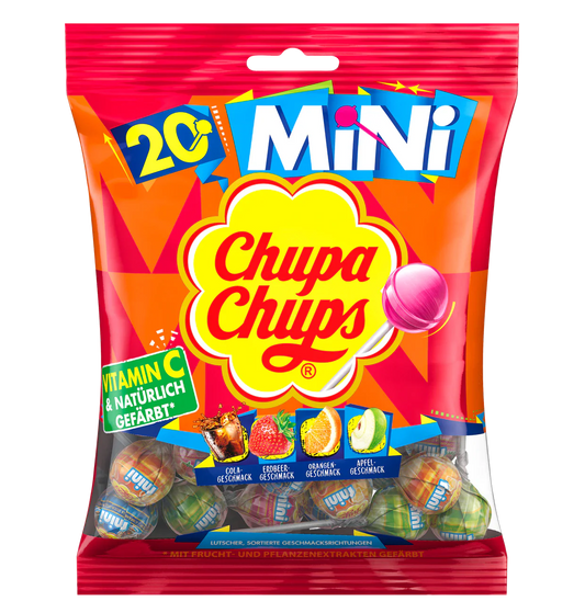 Chupa Chups Lollipops Mini mit Vitamin-C 20 Stück