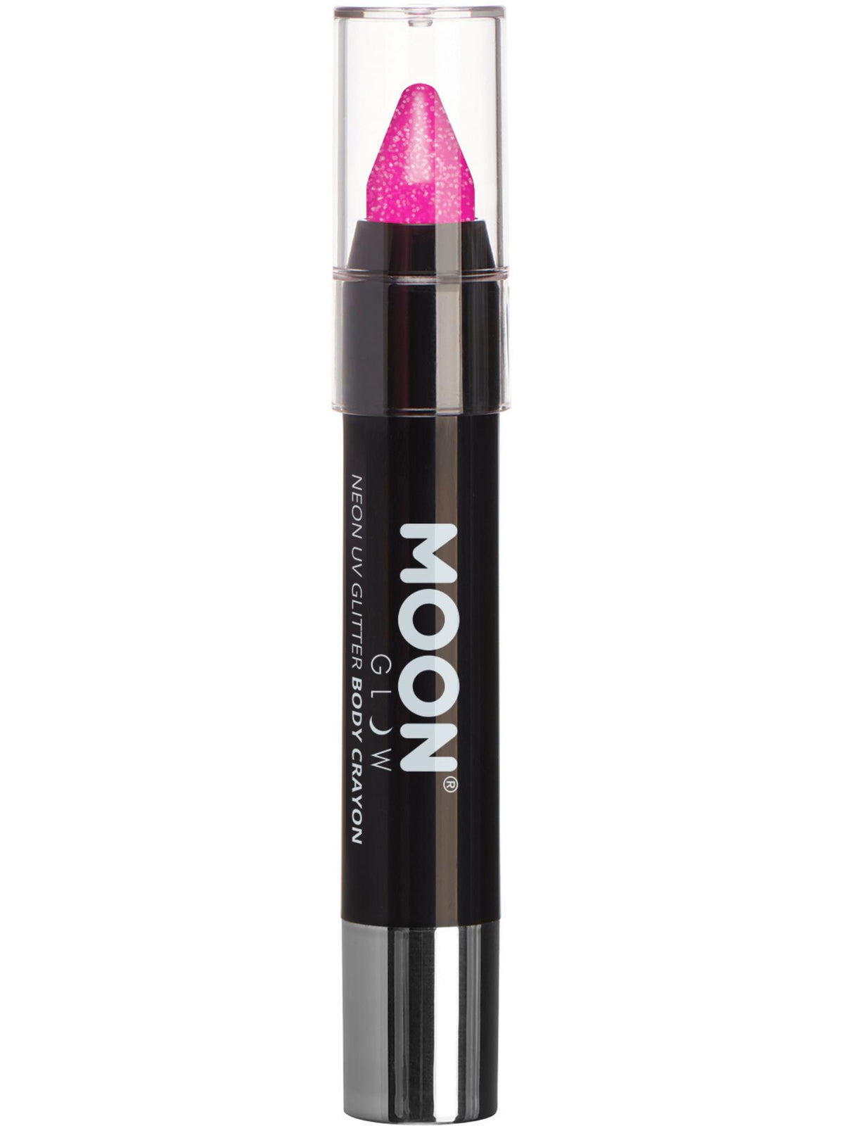 Smiffys Moon Glow - Neon UV Glitter Body Crayons, Magenta CD für Unisex