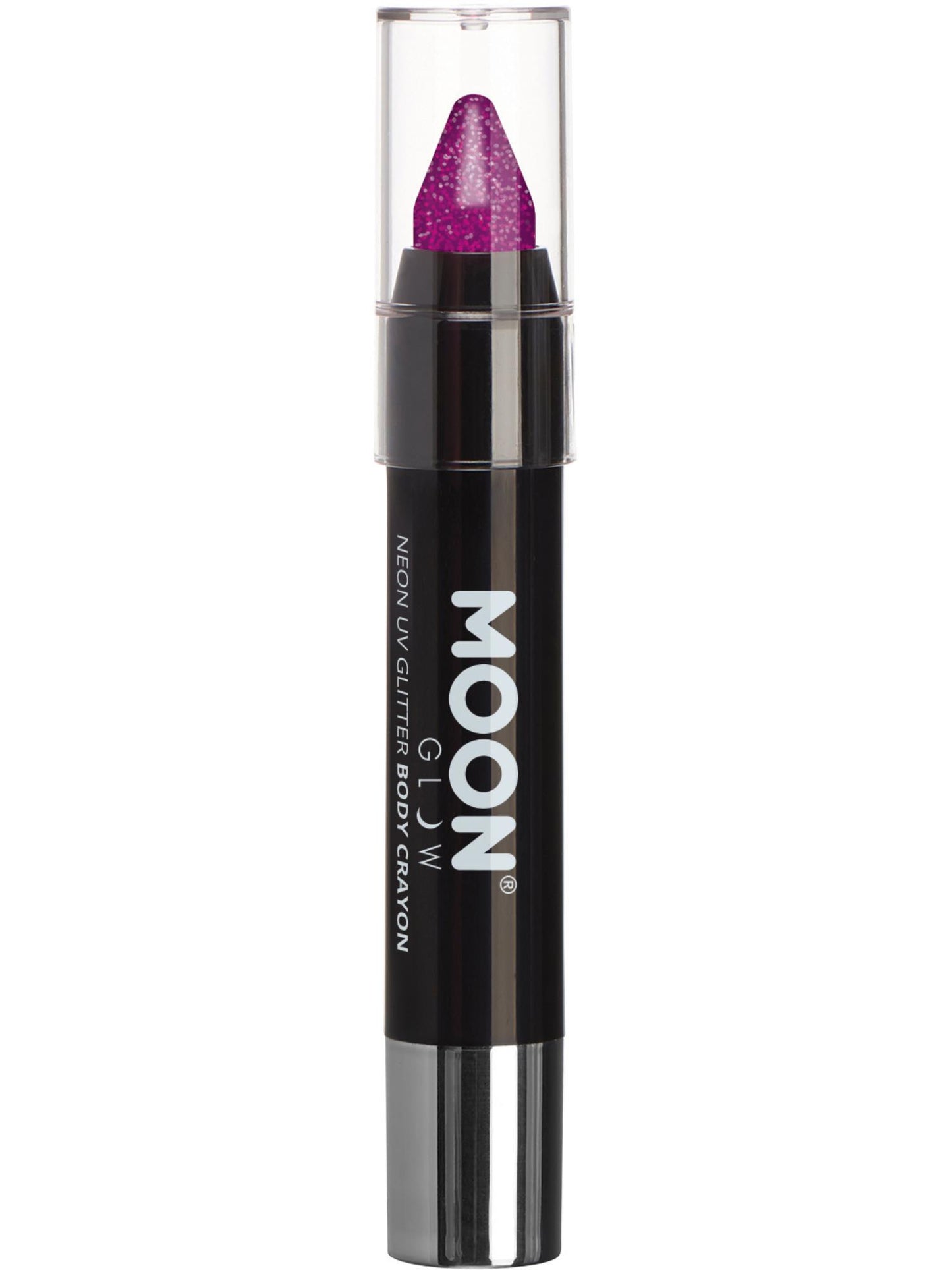 Smiffys Moon Glow - Neon UV Glitter Body Crayons, Purple CD für Unisex