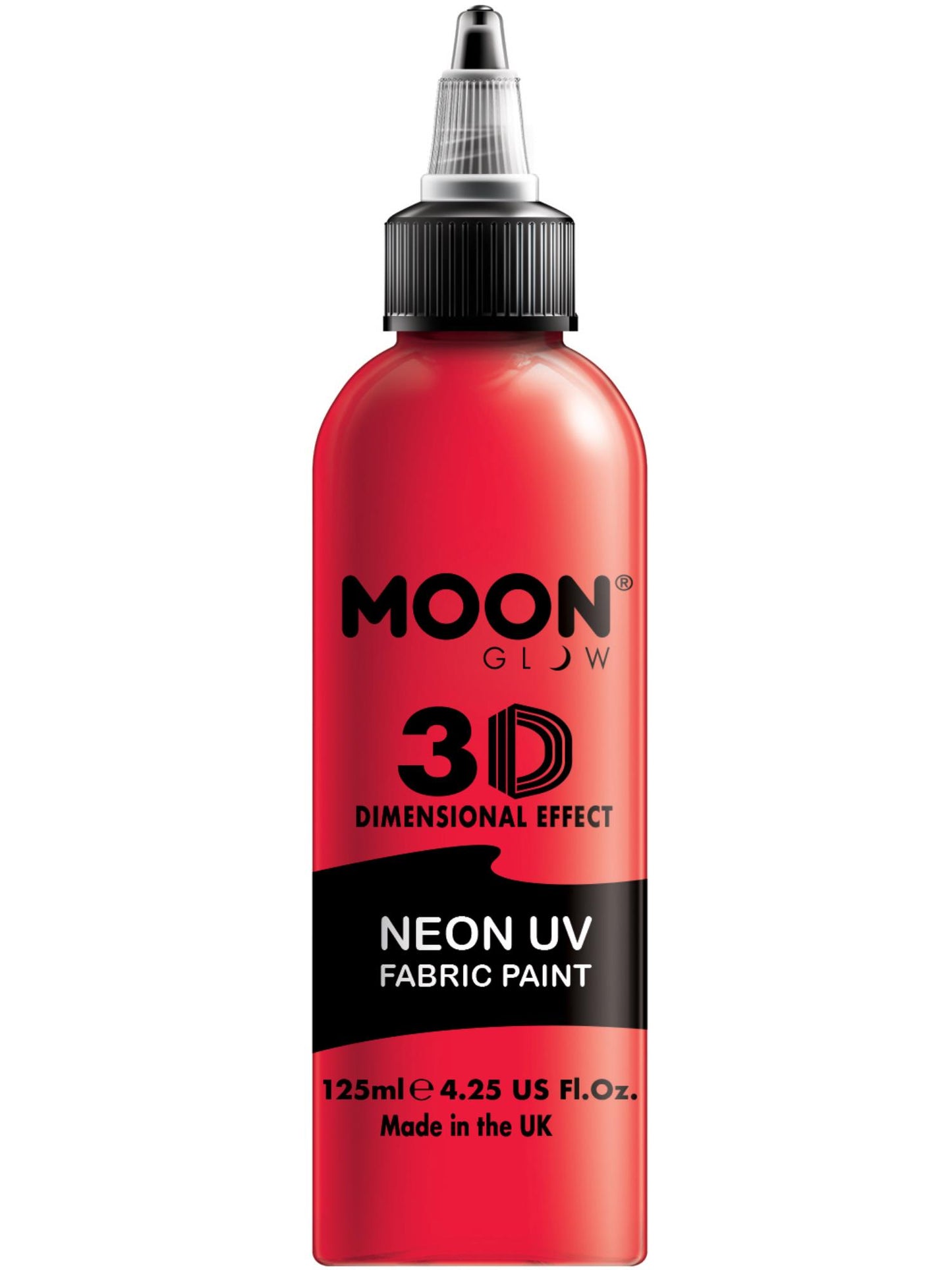 Smiffys Moon Glow - Neon UV Intense Fabric Paint, Red CD für Unisex