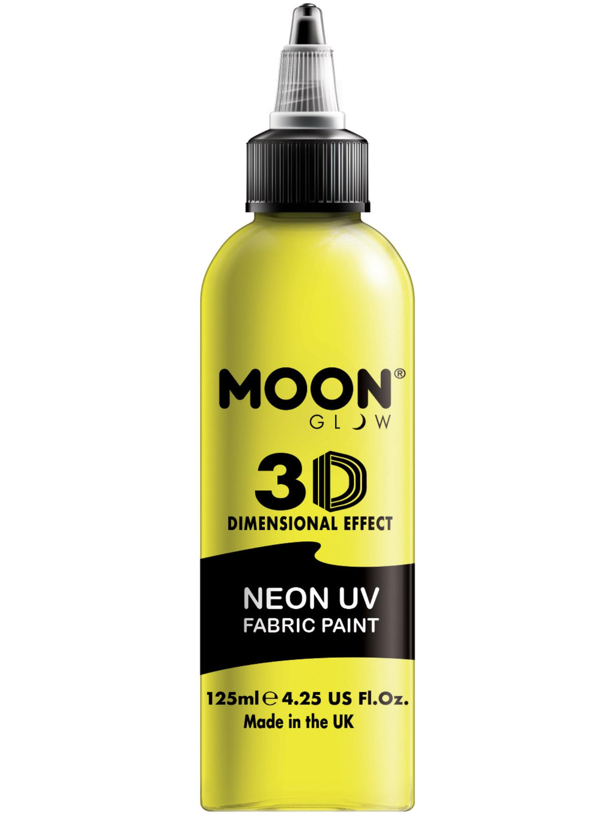 Smiffys Moon Glow gelbe Neon UV-Textilfarbe 125 ml