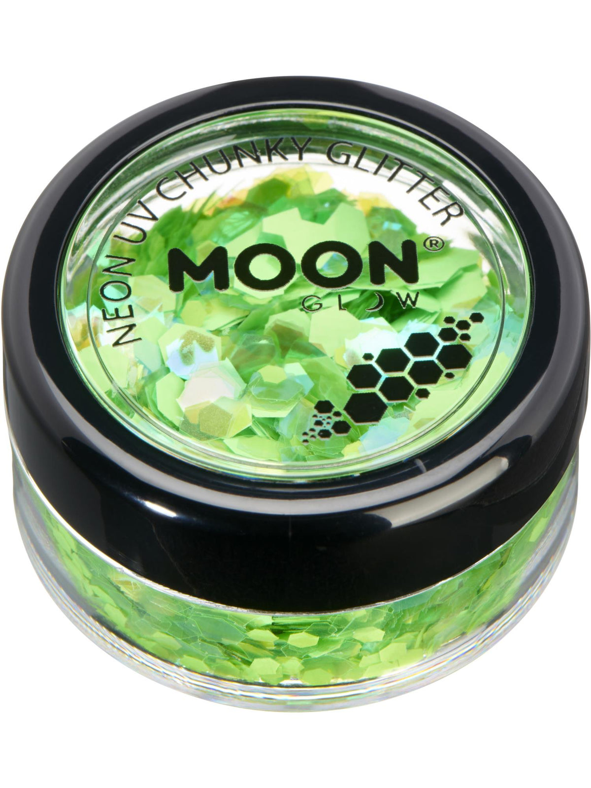 Smiffys Moon Glow - Neon UV Chunky Glitter, Green CD für Unisex