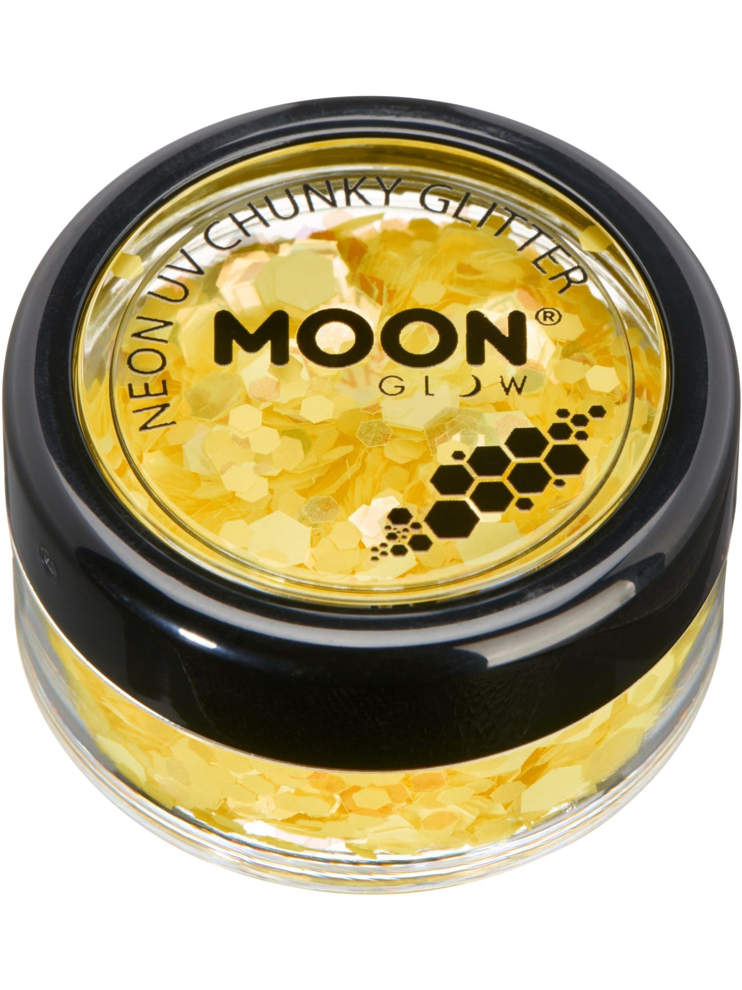 Smiffys Moon Glow - Neon UV Chunky Glitter CD für Unisex