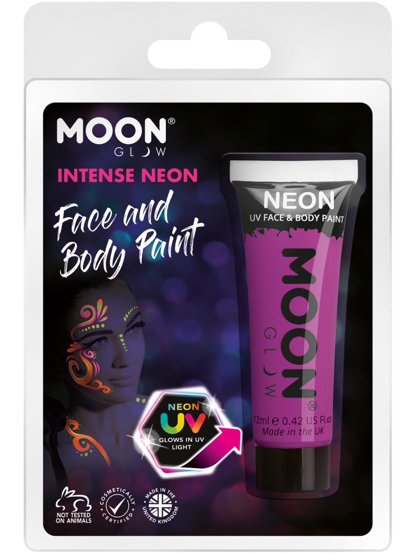 Smiffys Moon Glow Intense Neon UV Face Paint, Instense Pur CD für Unisex