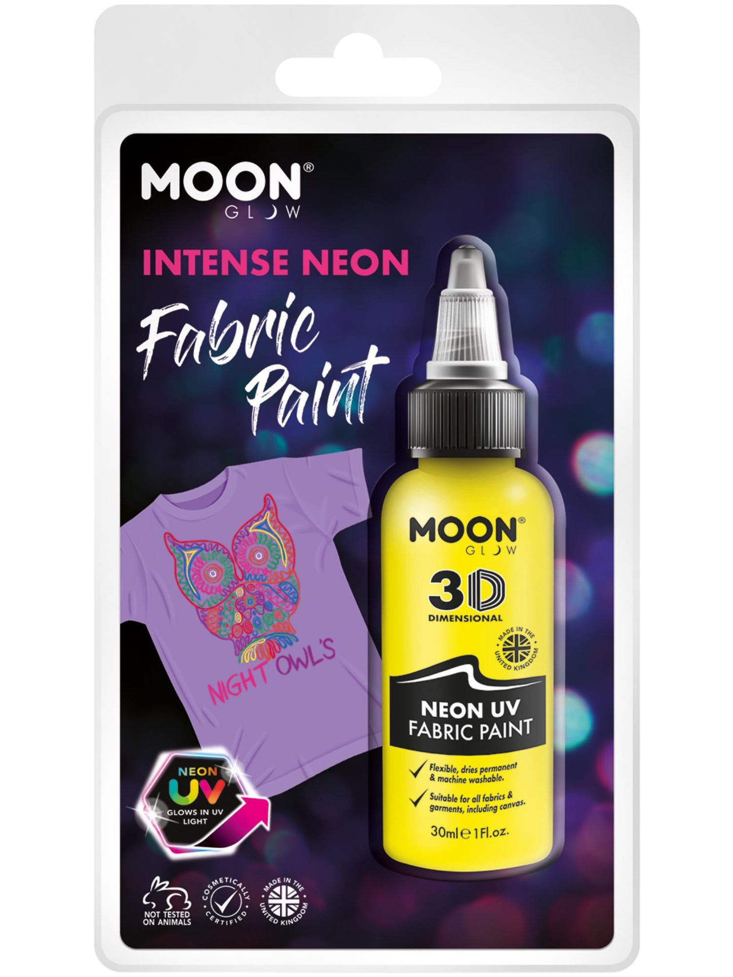 Smiffys Moon Glow - Neon UV Intense Fabric Paint CD für Unisex