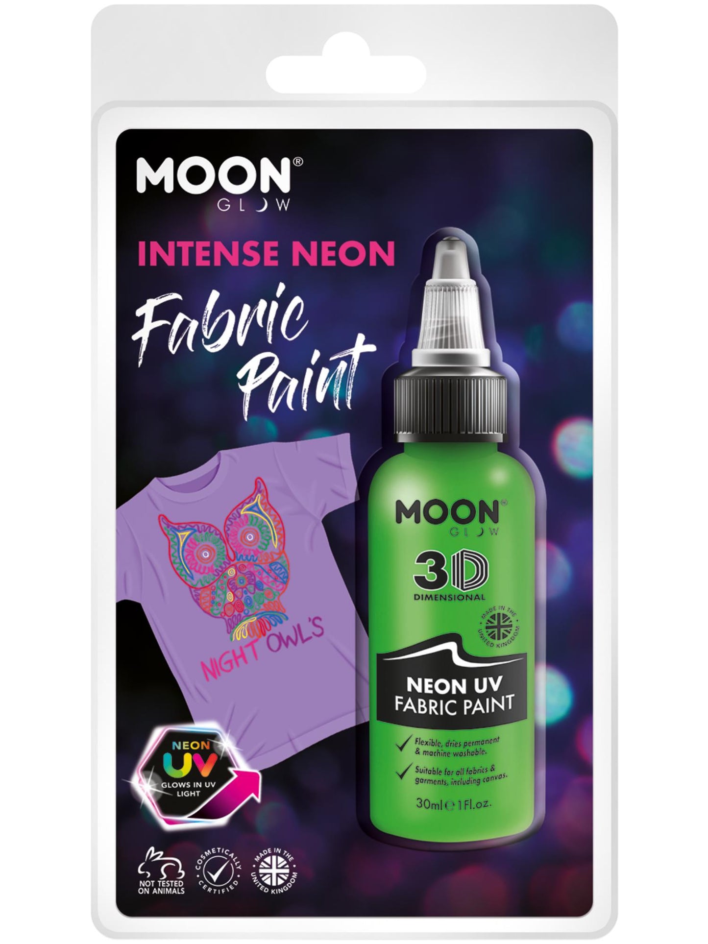 Smiffys Moon Glow - Neon UV Intense Fabric Paint CD für Unisex