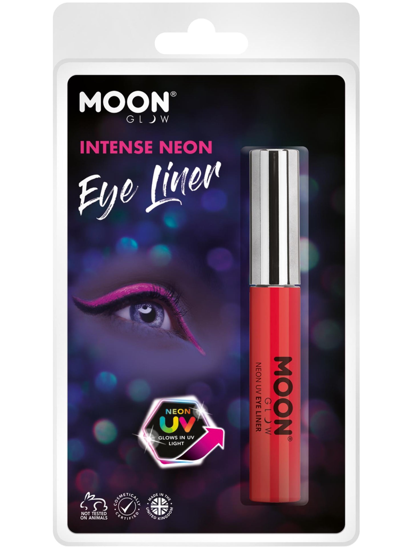 Smiffys Moon Glow Intense Neon UV Eye Liner, Intense Red CD für Unisex