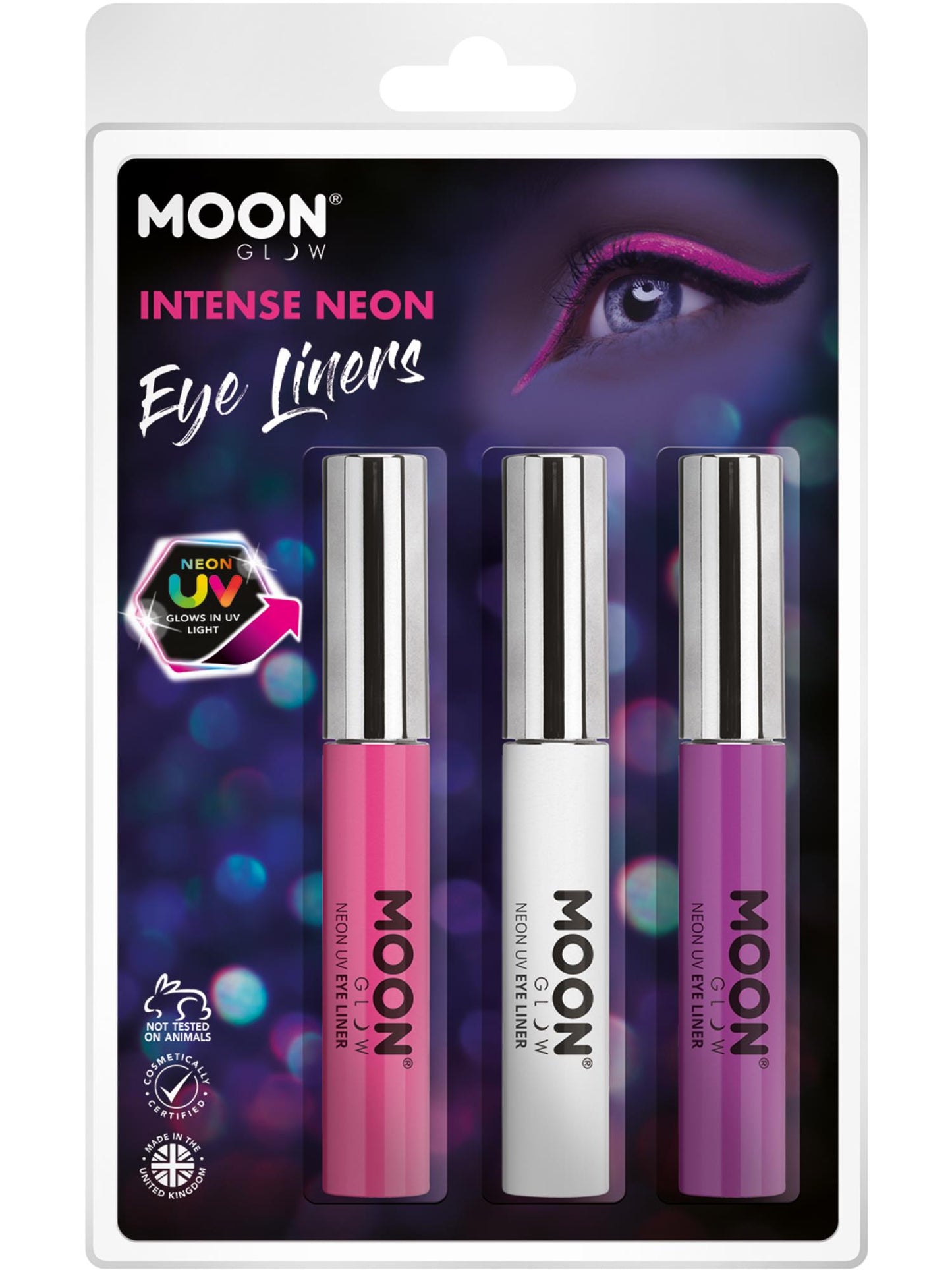 Smiffys Moon Glow Intense Neon UV Eye Liner, CD für Unisex