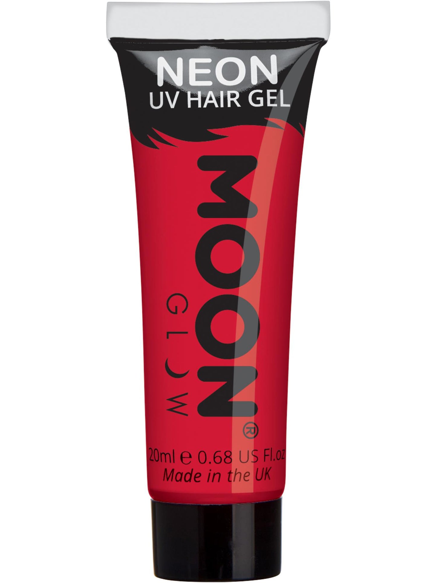 Smiffys Moon Glow Intense Neon UV Hair Gel, Intense Red CD für Unisex