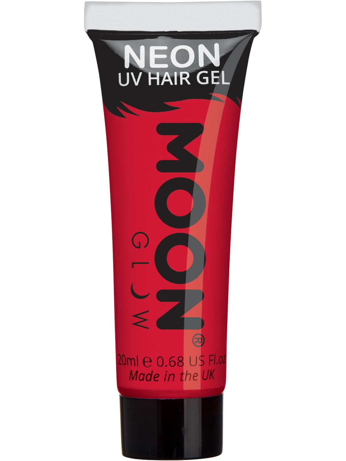 Smiffys Moon Glow Intense Neon UV Hair Gel, Intense Red CD für Unisex