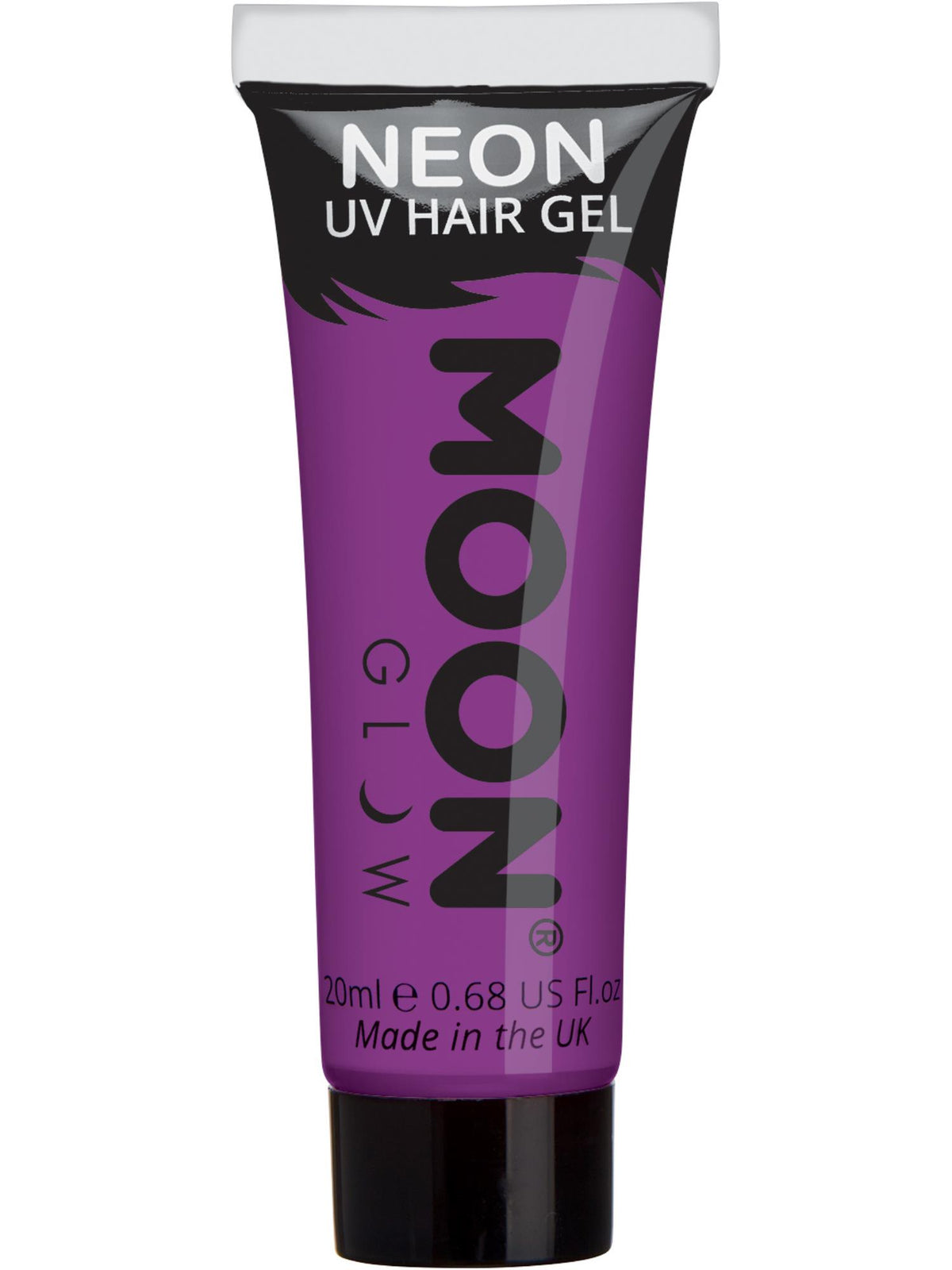 Smiffys Moon Glow Intense Neon UV Hair Gel, Intense Purple CD für Unisex